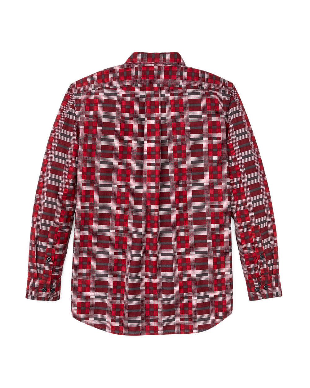 Alternate view of the Filson Field Flannel Shirt - Burgundy / Red Plaid