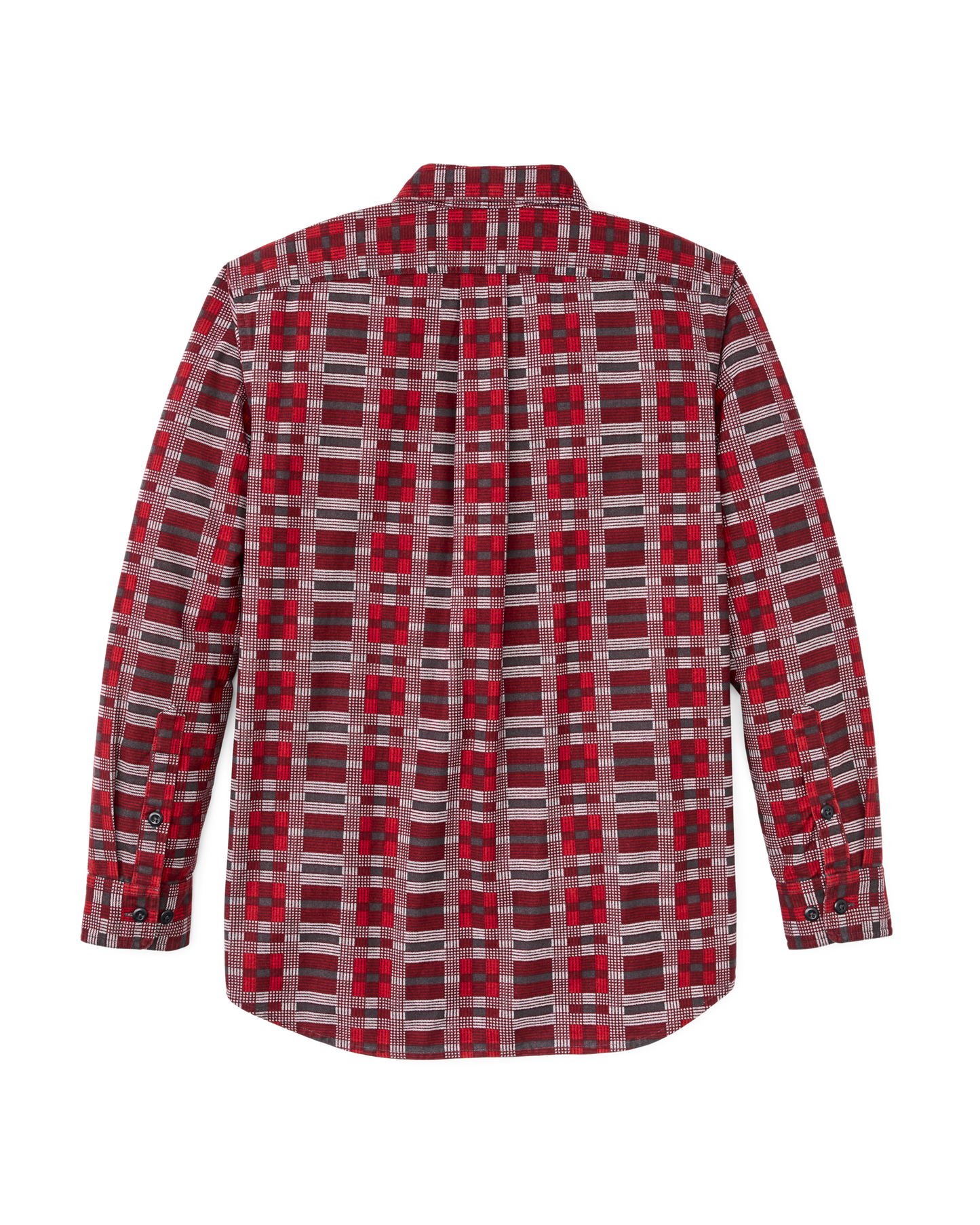 Alternate view of the Filson Field Flannel Shirt - Burgundy / Red Plaid