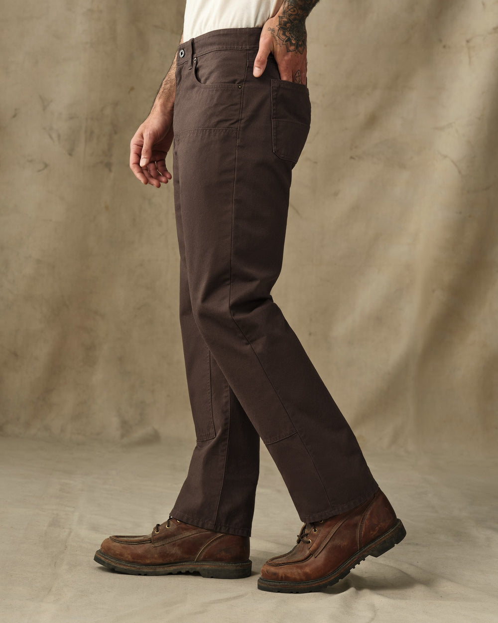 Dry Tin Double Front Pants - Seal Brown