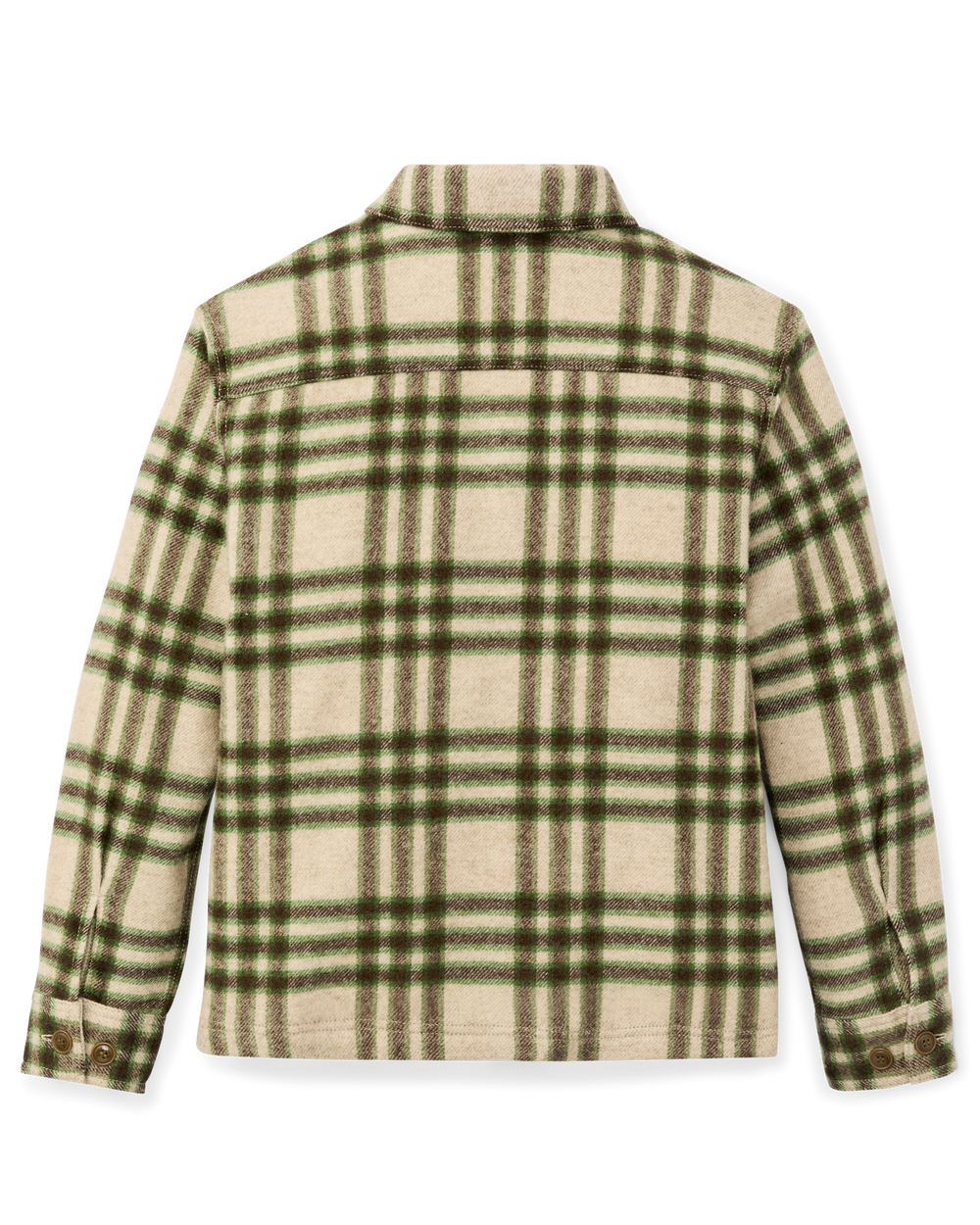 Women's Wool Overshirt - Natural / Brown Multicolor