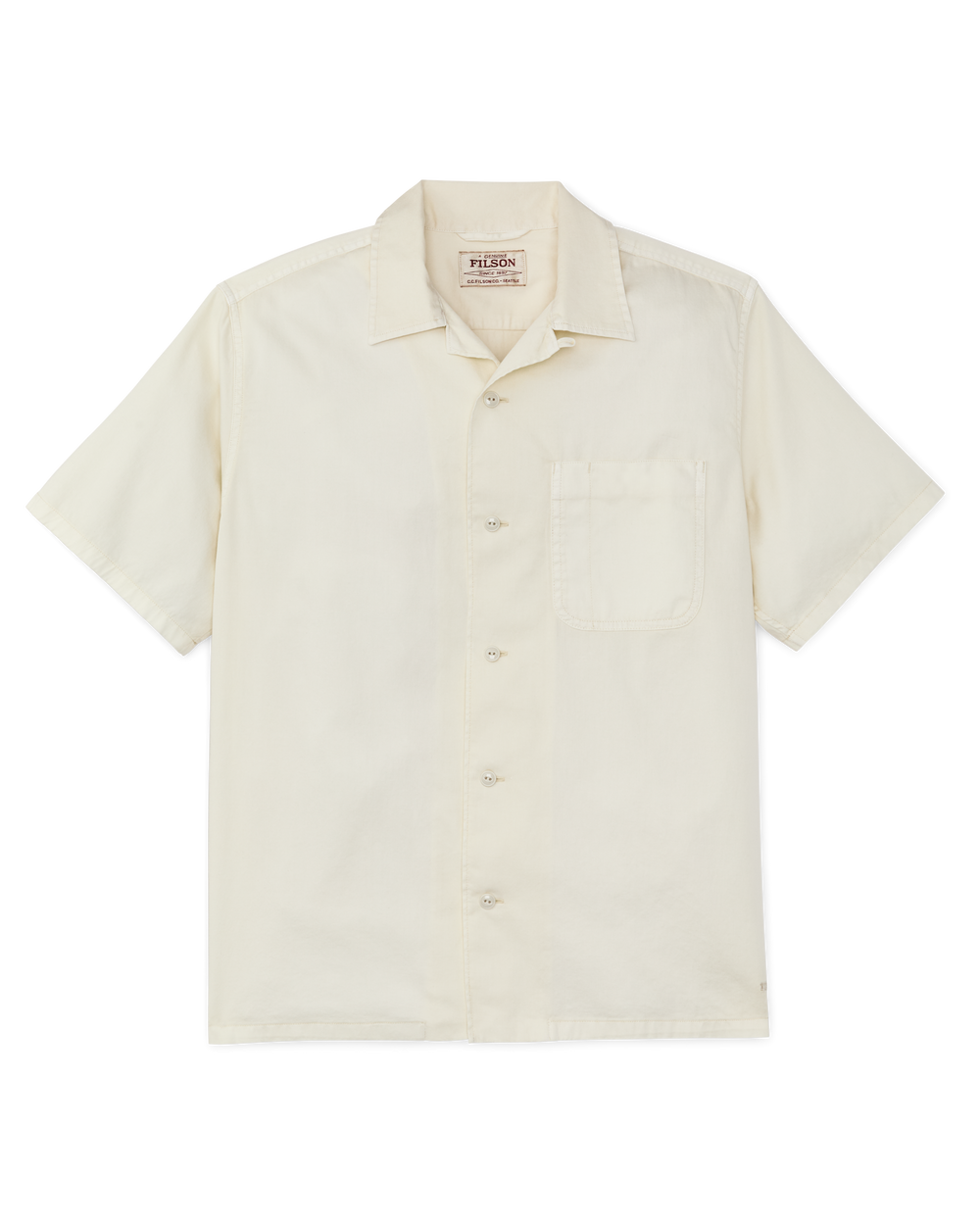 Short Sleeve 4.5-oz. Twill Shirt - Ivory