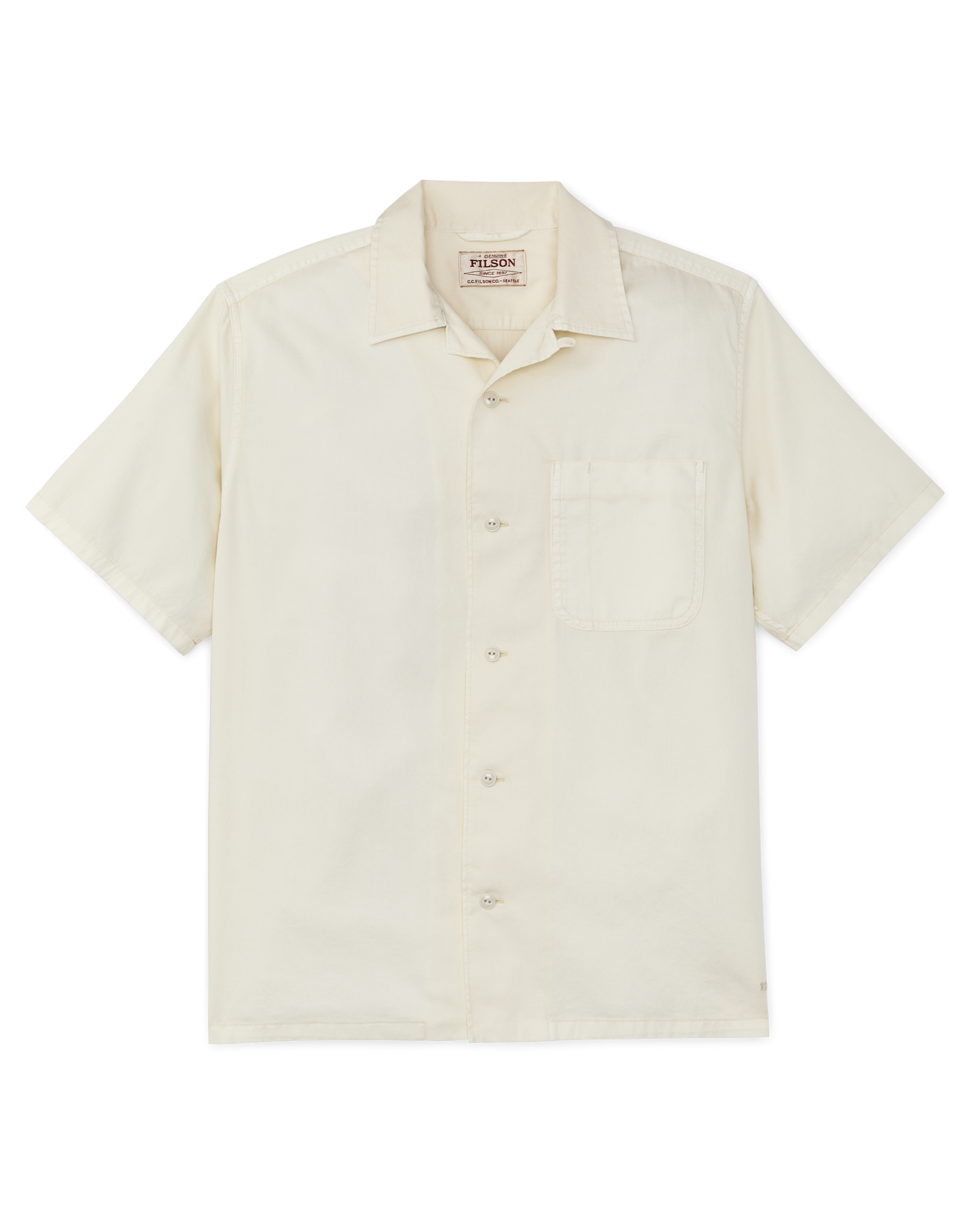 Short Sleeve 4.5-oz. Twill Shirt - Ivory