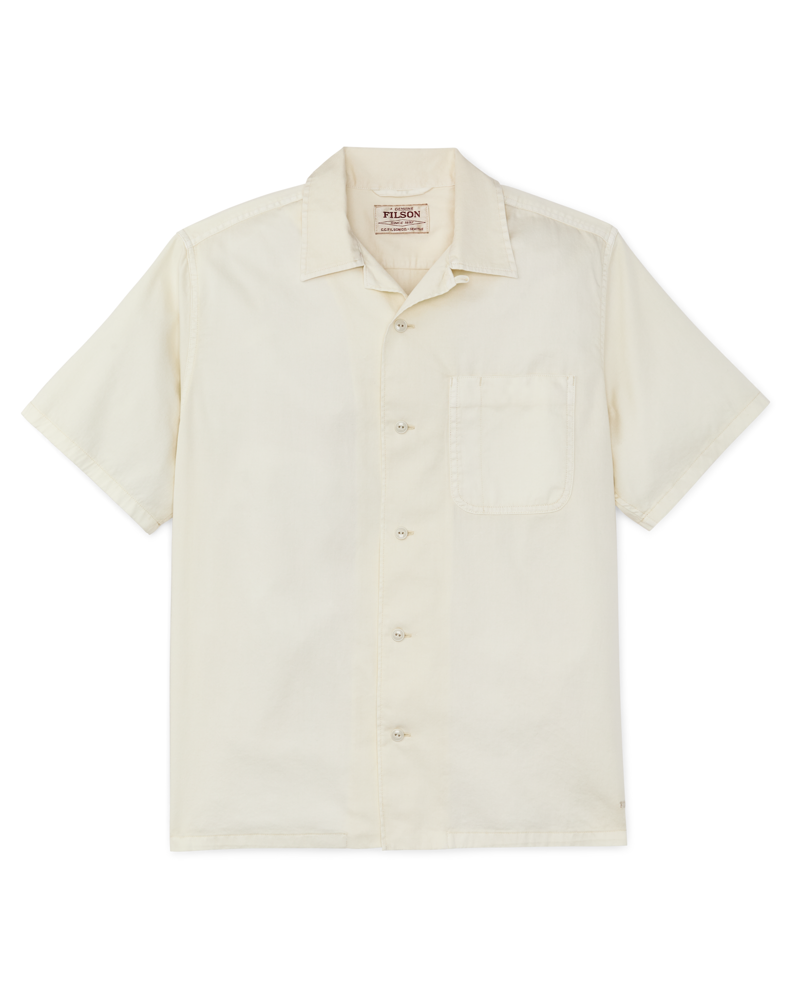 Short Sleeve 4.5-oz. Twill Shirt - Ivory