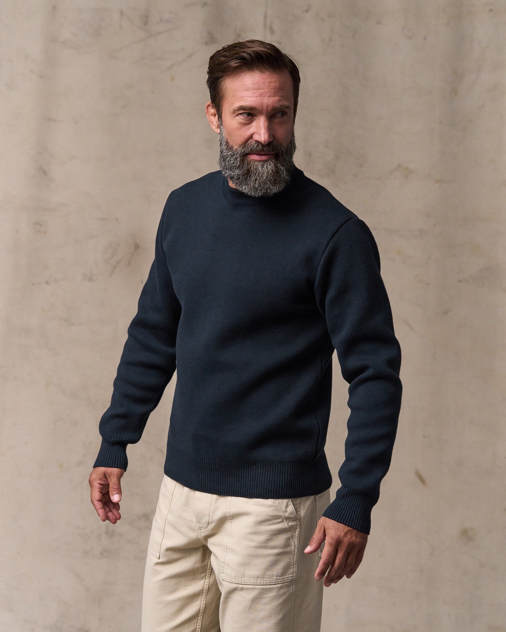 定価550$ 米国製 FILSON CREWNECK GUIDE SWEATER Cotton Crewneck Guide Sweater - Dark Navy | Filson