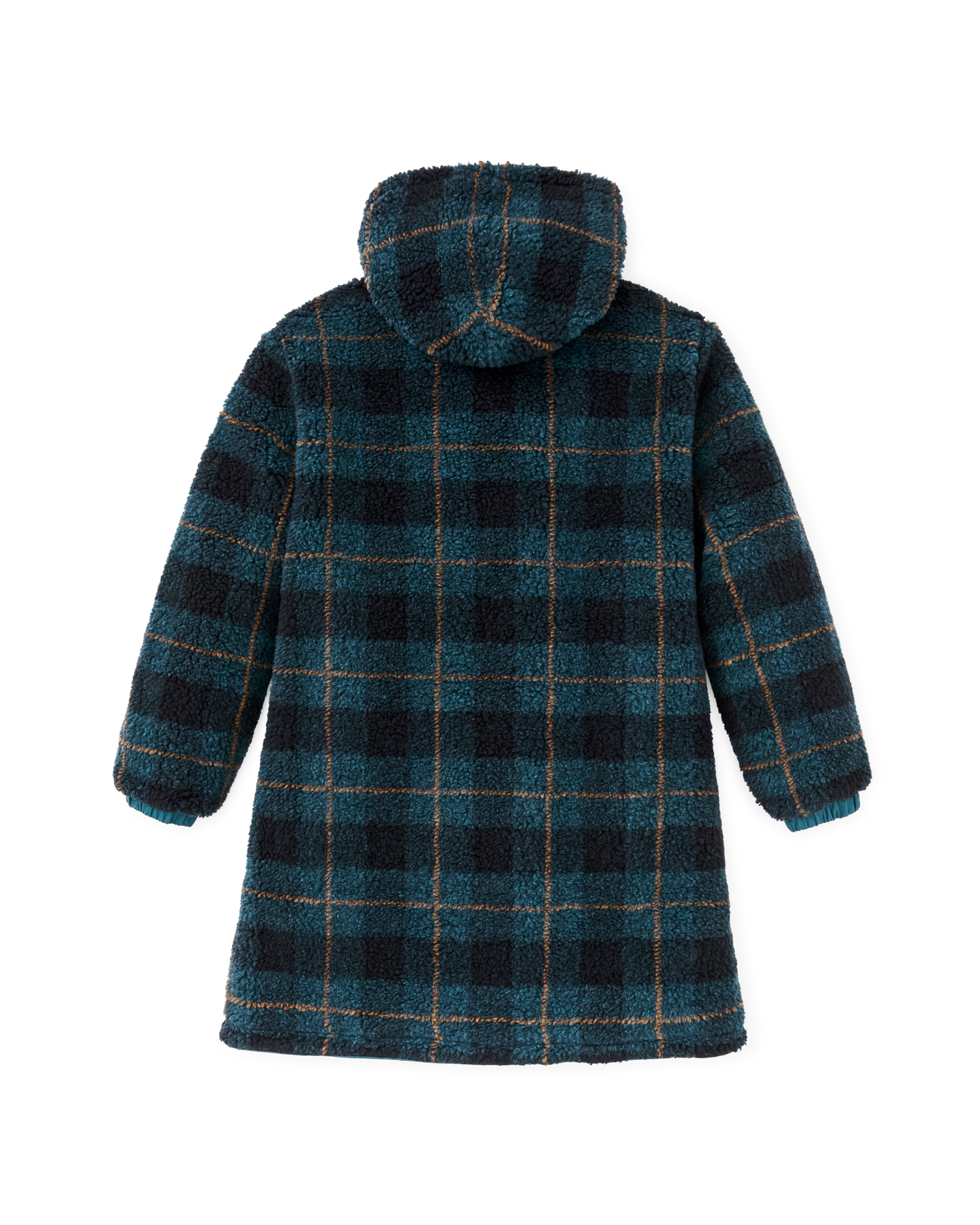 Women's Reversible Woolly Fleece Coat - Dark Teal