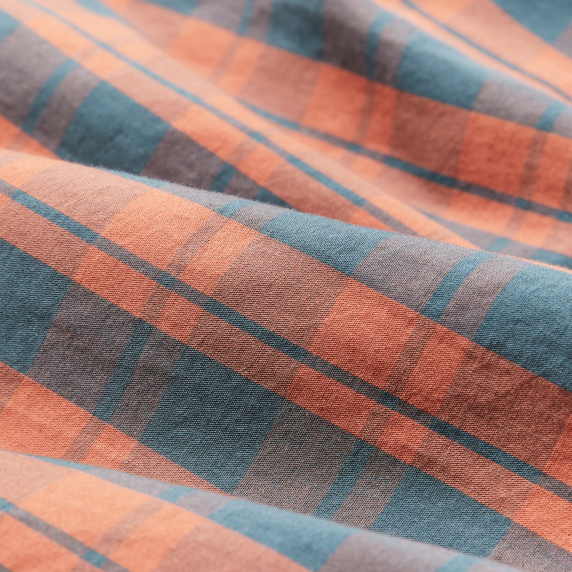 Alternate view of the Filson Filson's Washed Feather Cloth Shirt - Faded Cedar / Blue Plaid