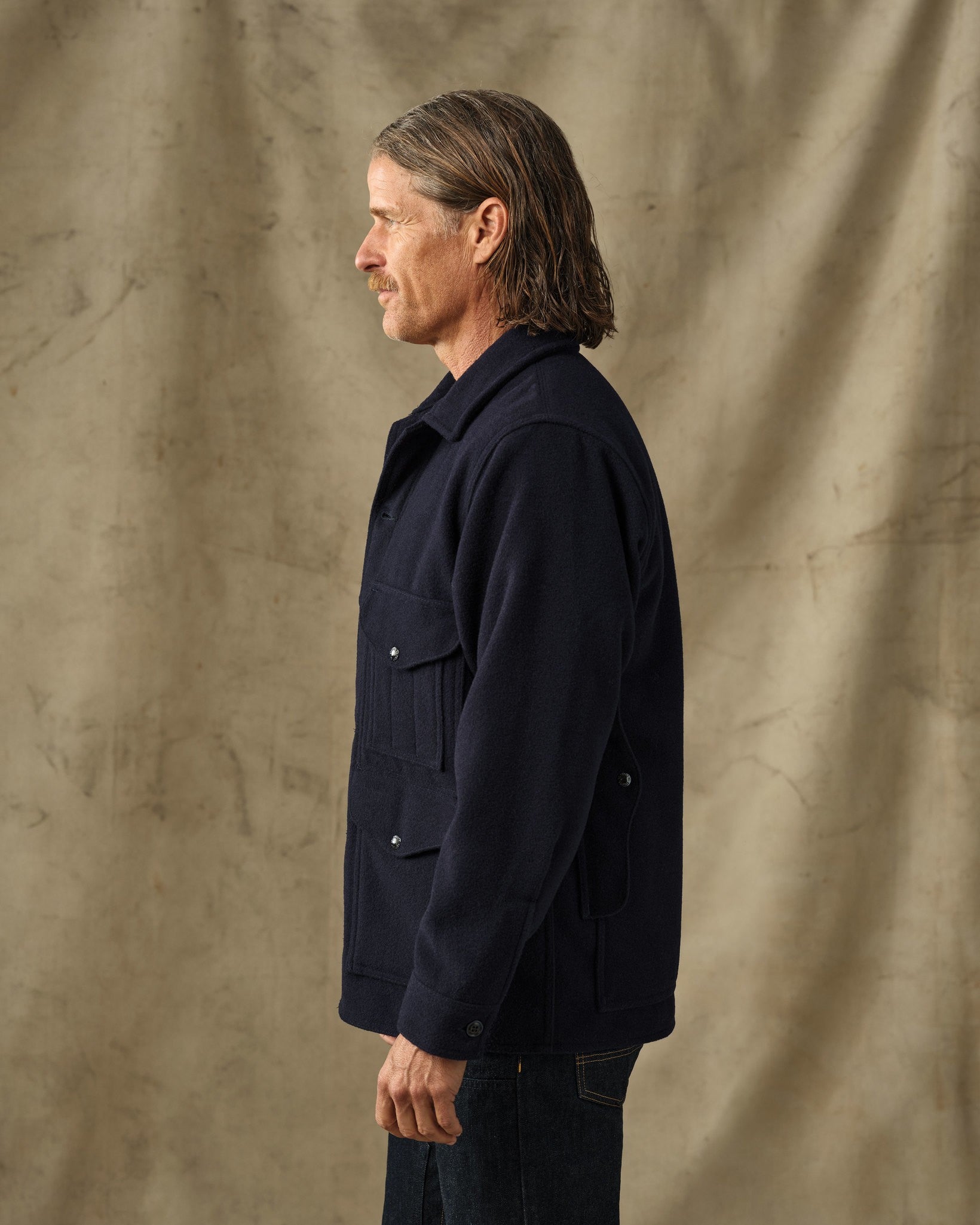 Mackinaw Wool Cruiser Jacket - Dark Navy | Filson