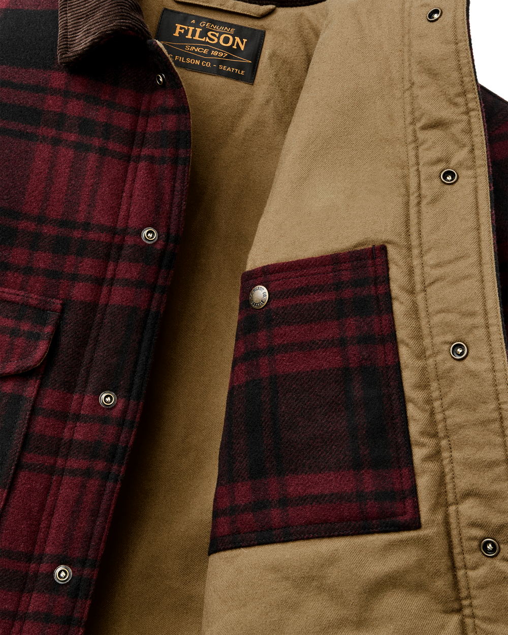 Spokane Insulated Cruiser Jacket - Port / Black Plaid