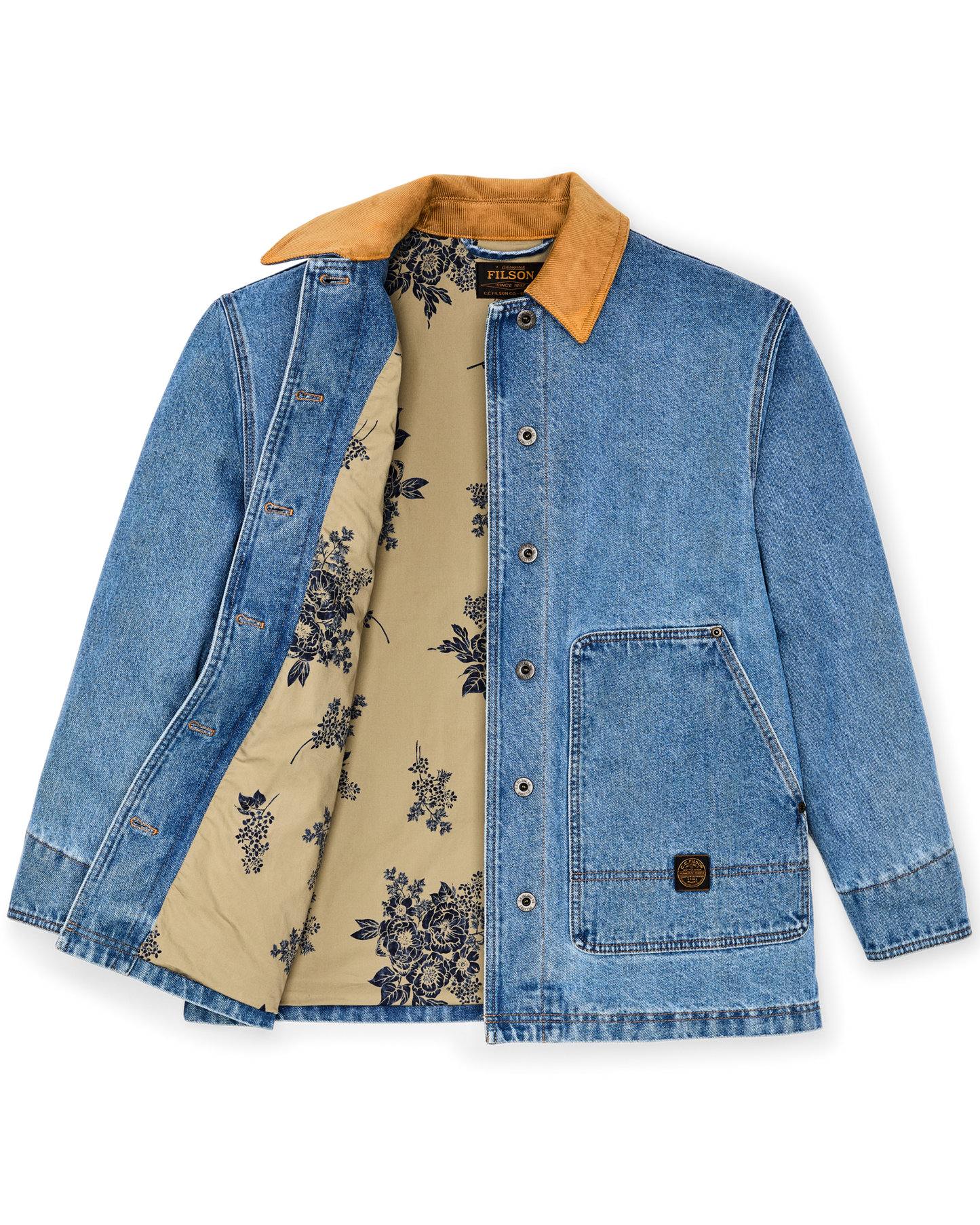 Alternate view of the Filson Women's 11-oz. Denim Barn Coat - Light Indigo