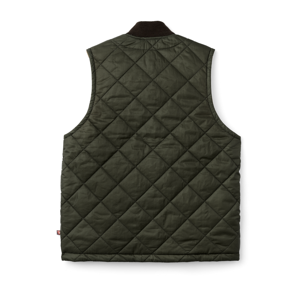 Alternate view of the Filson Eagle Plains Vest Liner - Surplus Green / Blaze