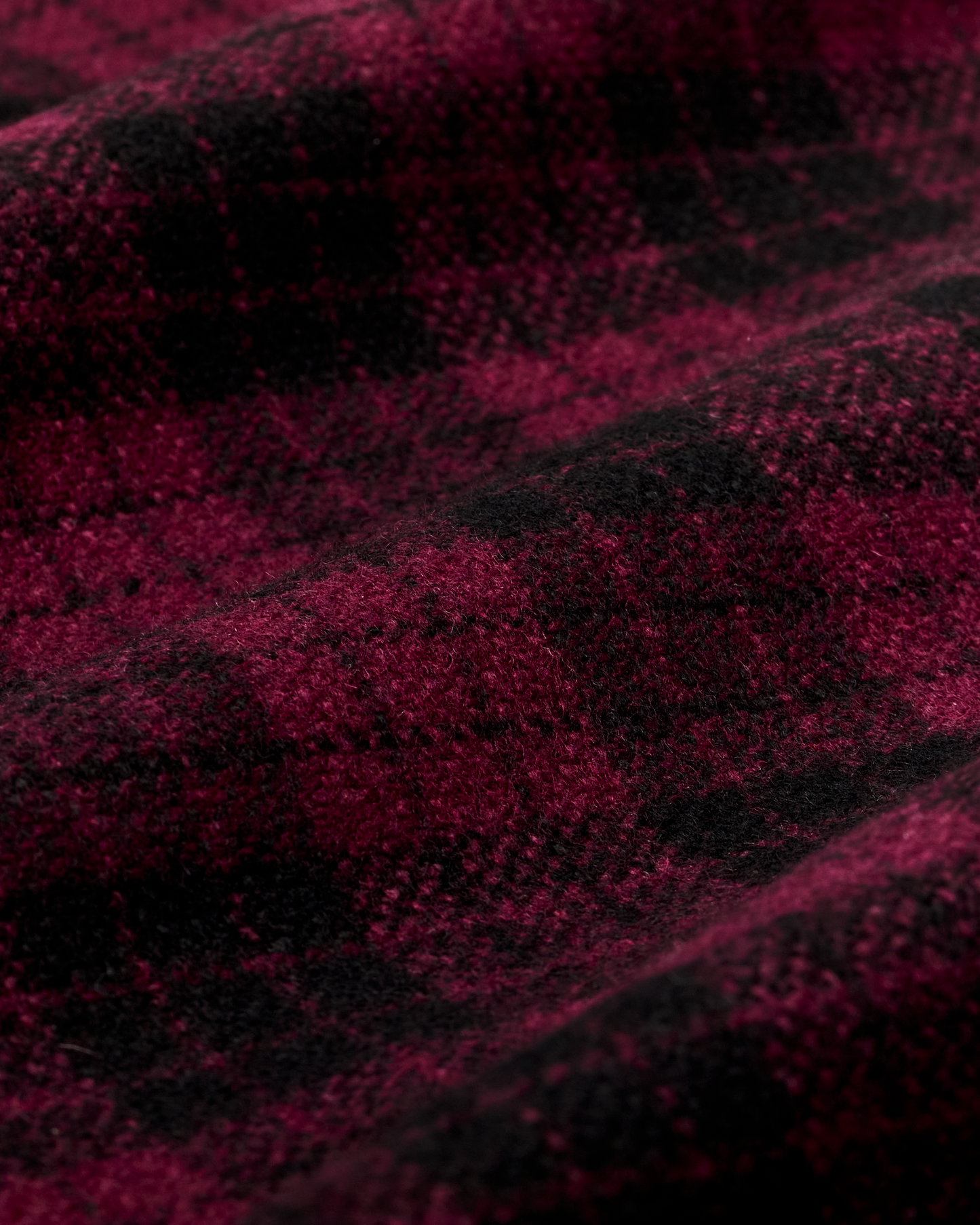 1922 Archive Wool Shirt - Deep Crimson / Black Plaid
