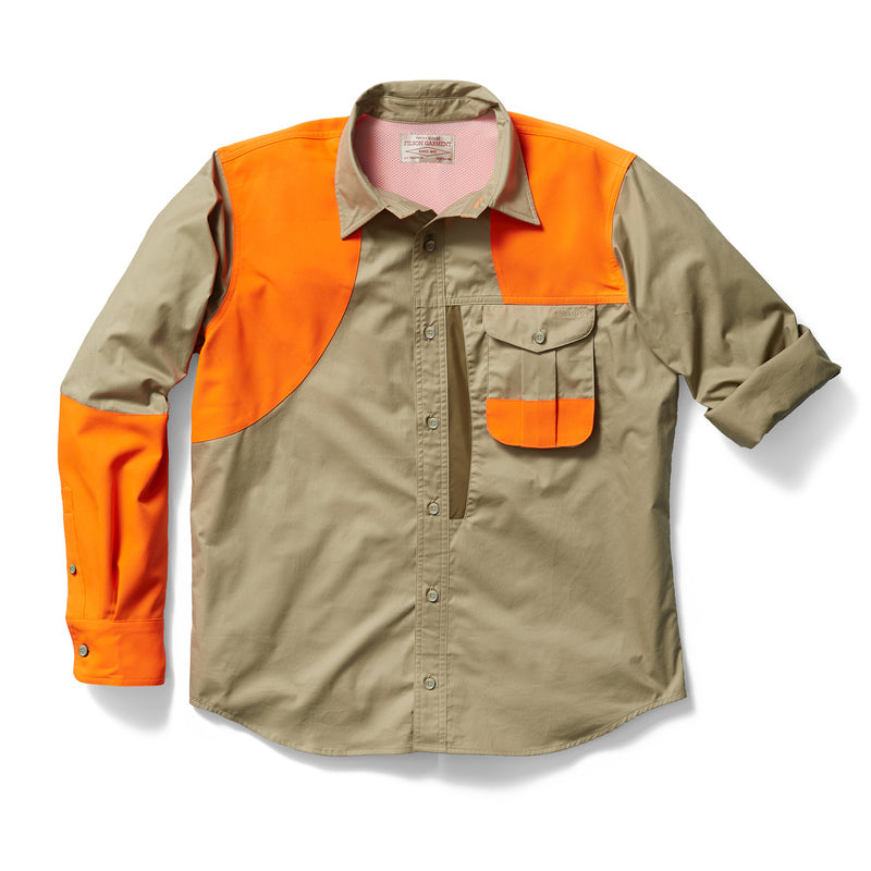 Front Loading Shooting Shirt - Khaki/blaze Orange