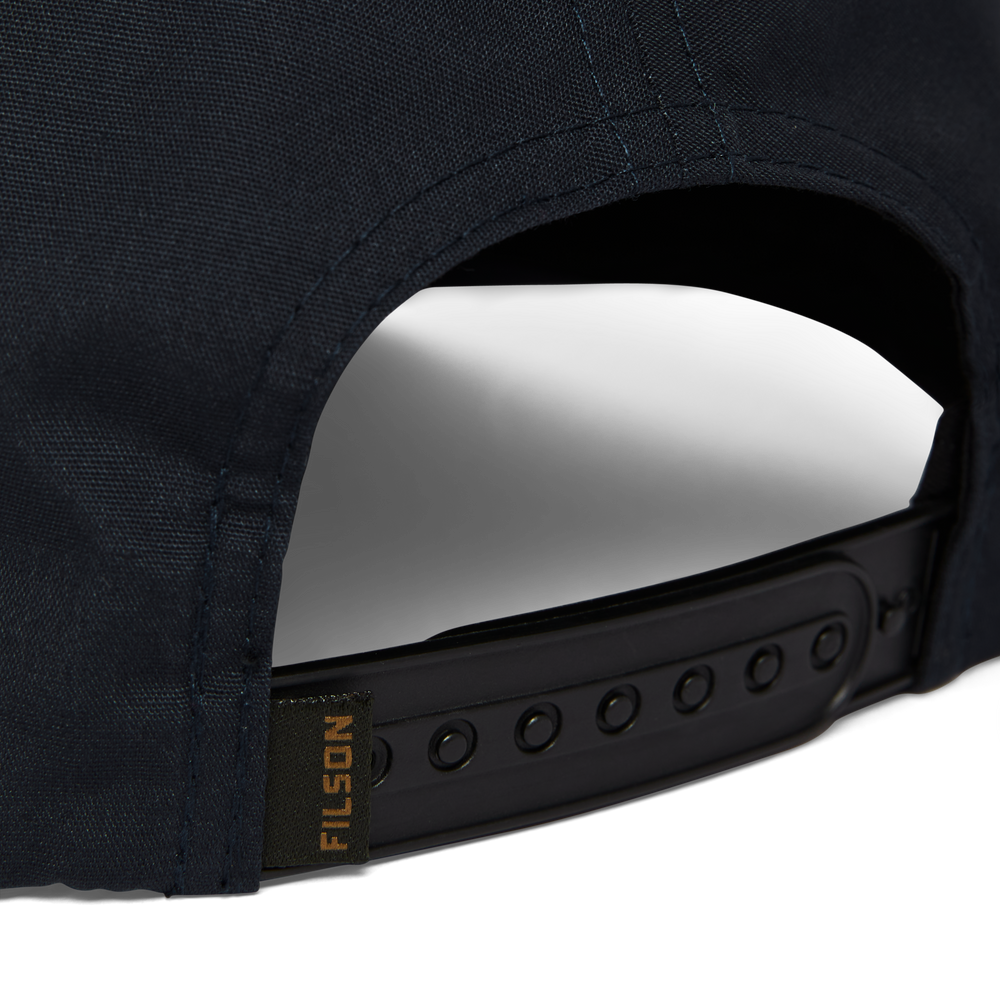 Alternate view of the Filson Rope Trucker Cap - Navy / Anchors Patch