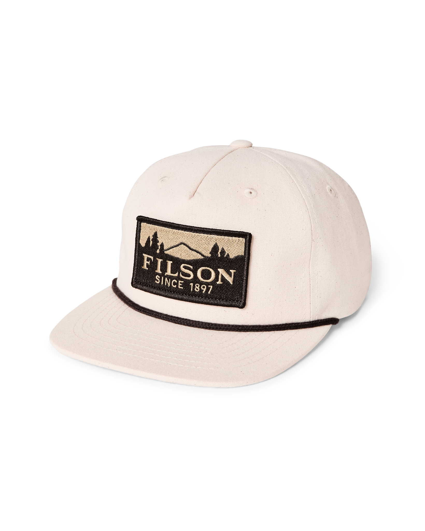 Front-facing image of the Filson Scenic Trucker Cap - Natural / Brown