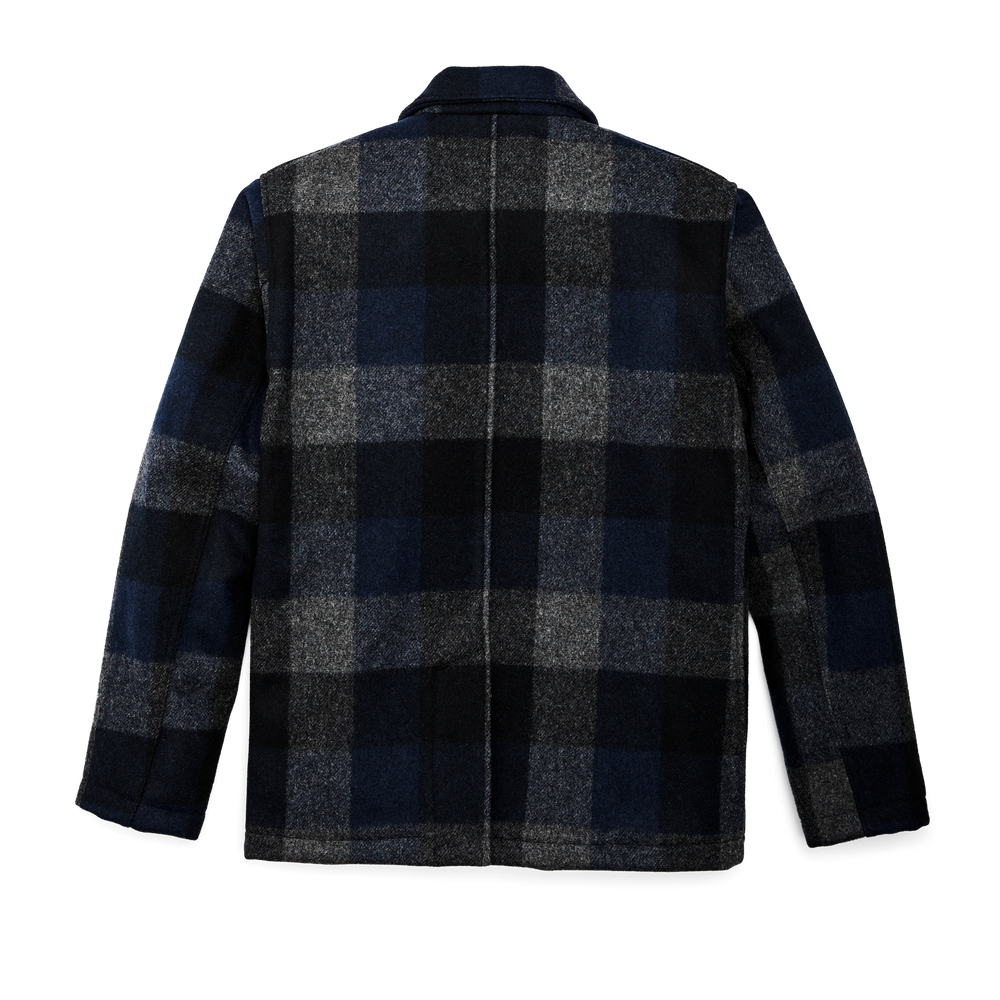 Alternate view of the Filson Mackinaw Wool Blazer - Charcoal/black/navy Buffalo Plaid