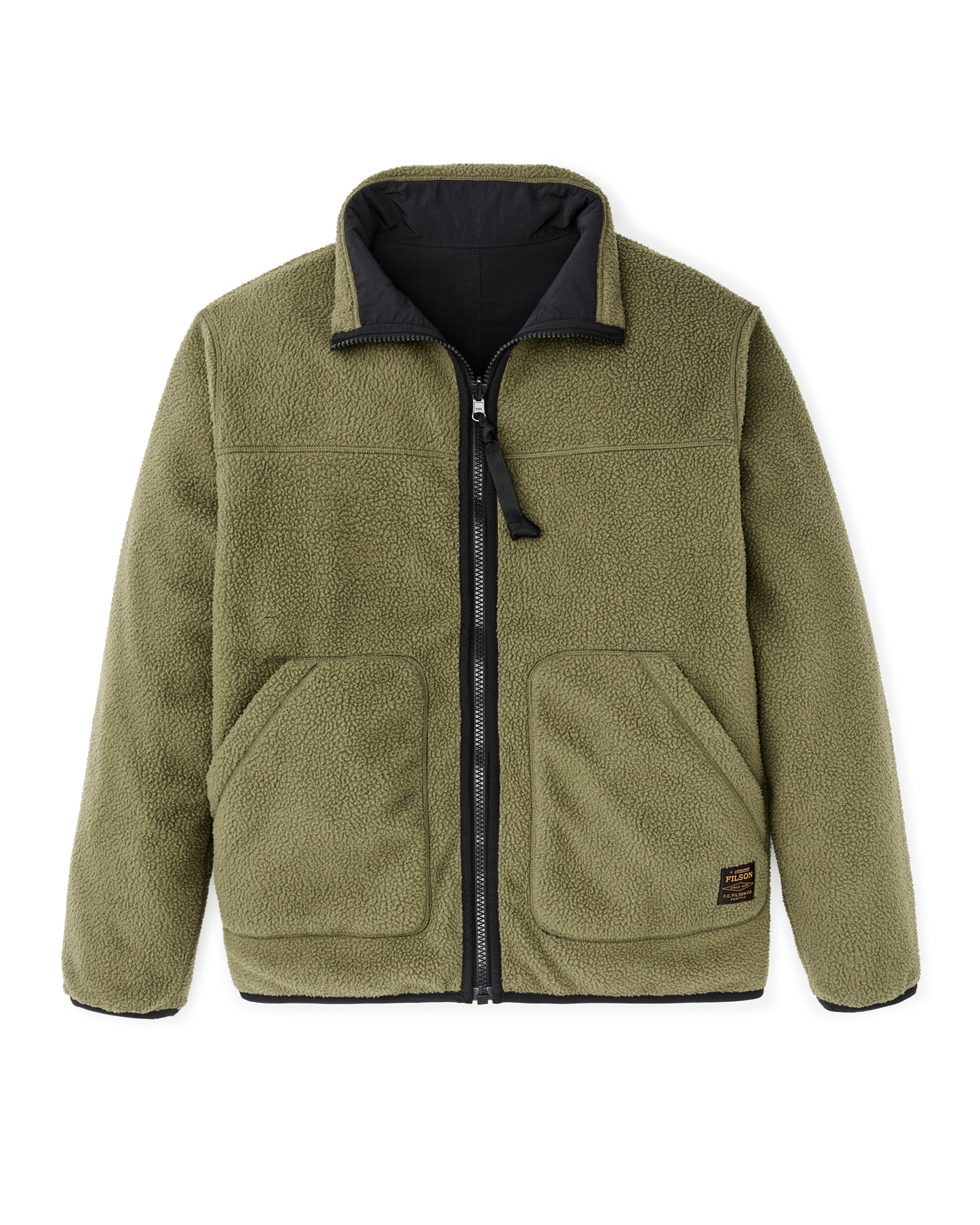 Reversible Pile Fleece Jacket - Dark Olive Drab