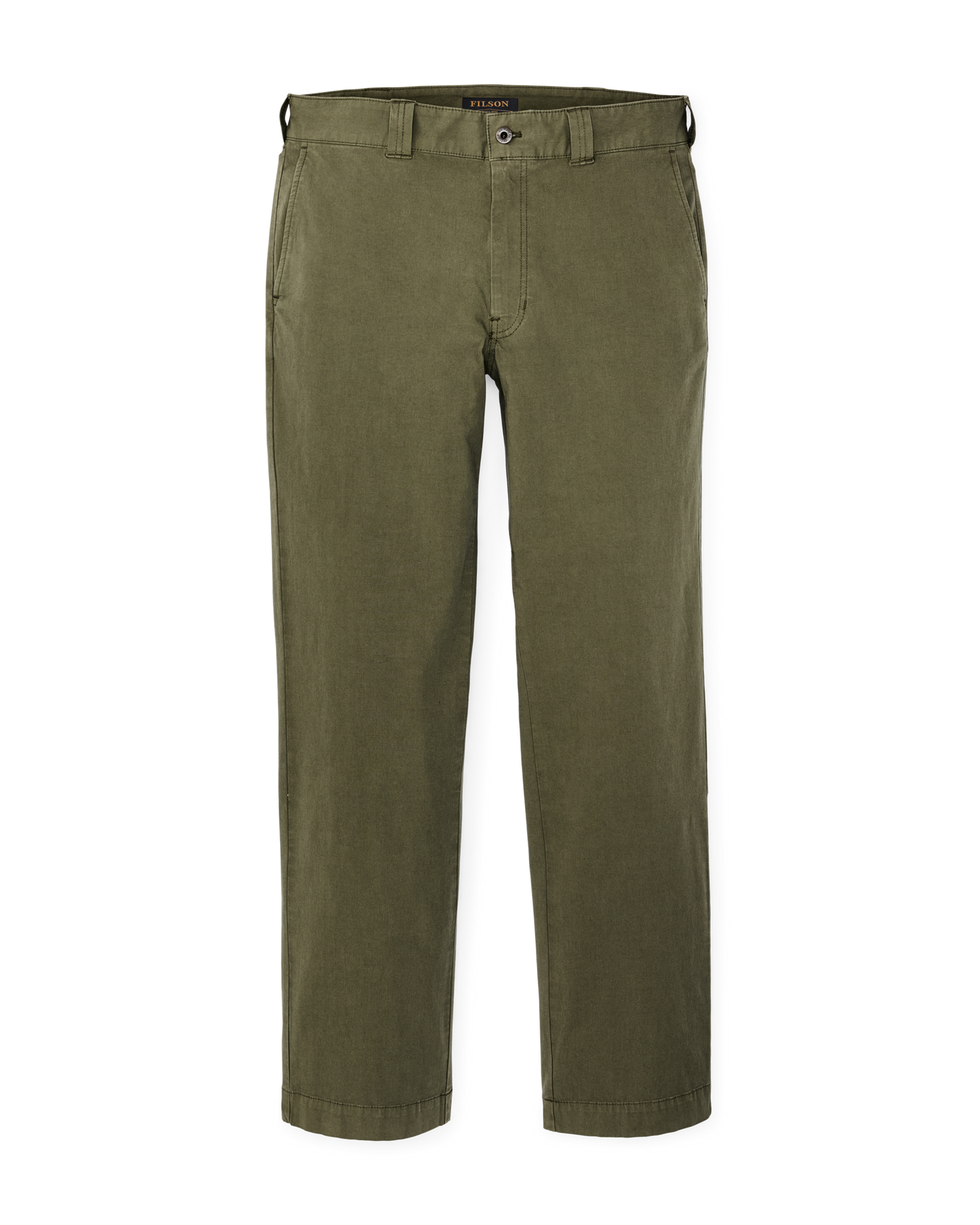 Front-facing image of the Filson Granite Mountain Flat Front Pants - Burnt Olive