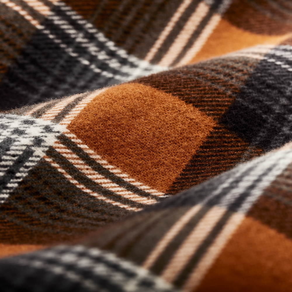 Alternate view of the Filson Field Flannel Shirt - Amber Rust / Gray Plaid