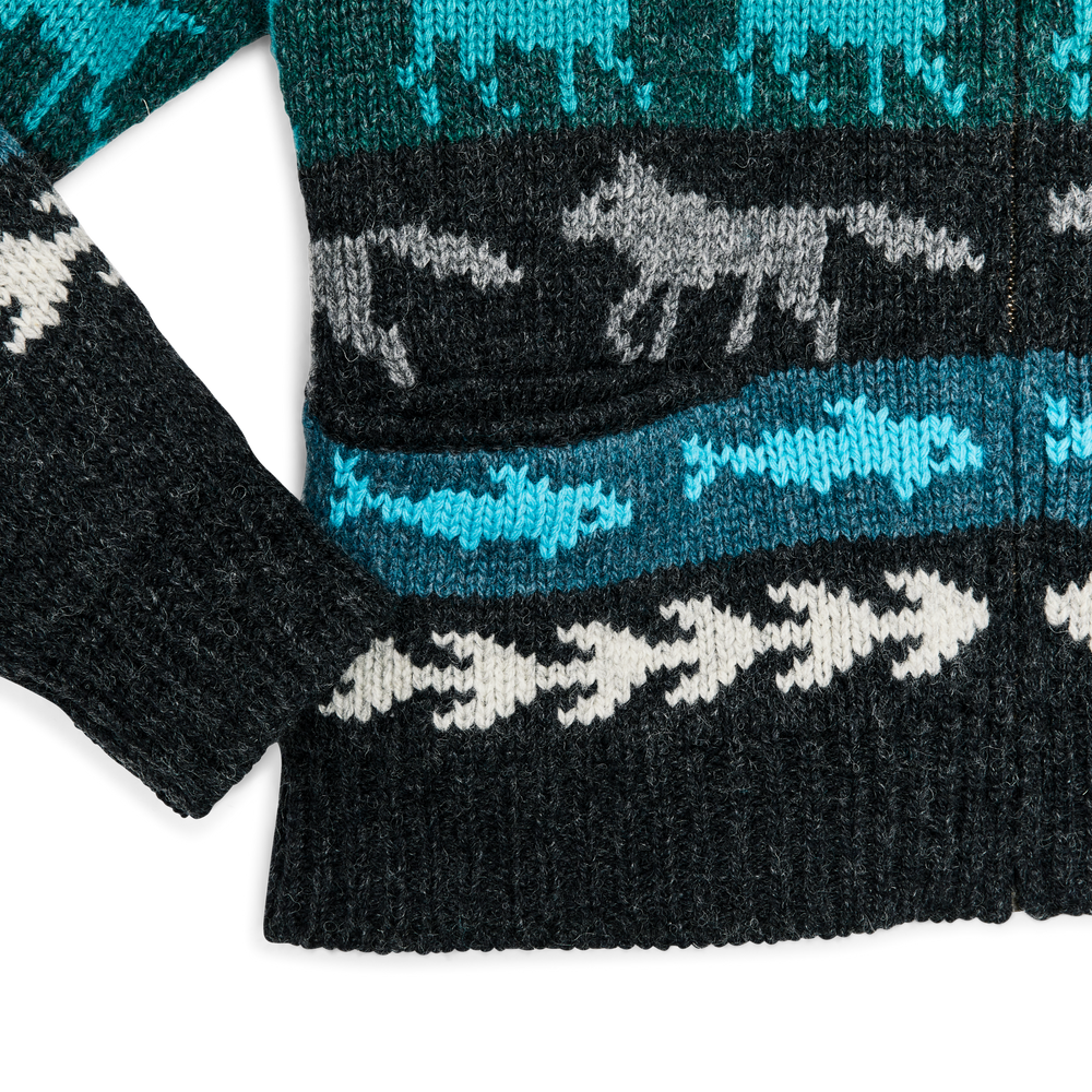 Alternate view of the Filson Women's Fair Isle Cardigan - Animal / Multi
