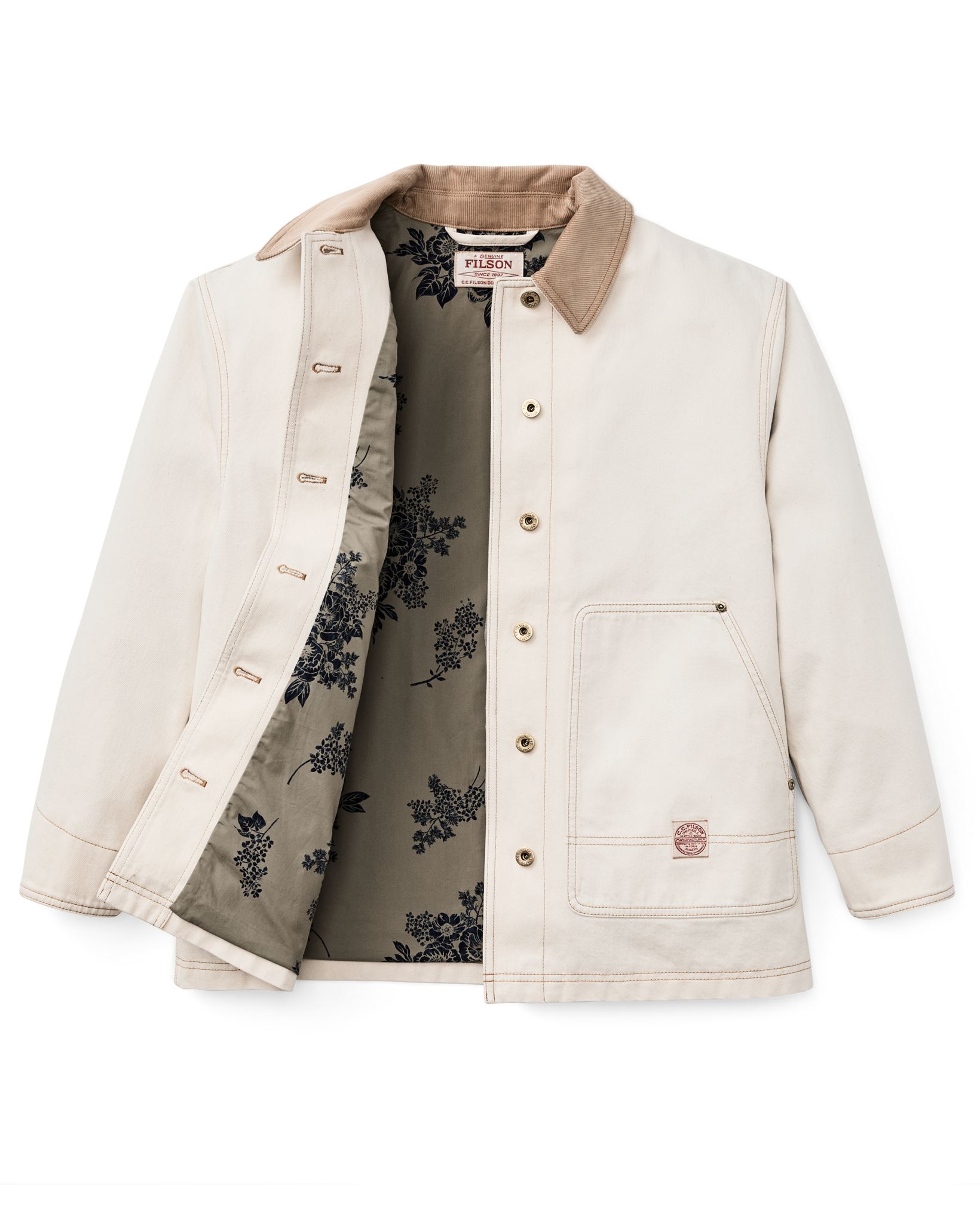 Alternate view of the Filson Women's 11-oz. Denim Barn Coat - Natural Seed