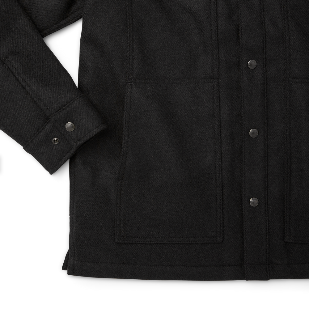Alternate view of the Filson Wool Cape Coat - Brown / Black Twill