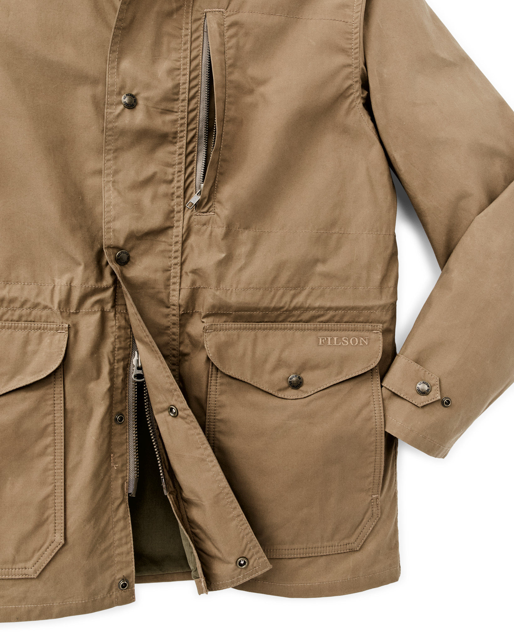 Dry Wax Mile Marker Coat - Dark Beige
