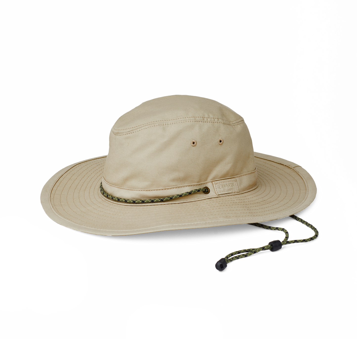 Front-facing image of the Filson Twin Falls Travel Hat - Tan