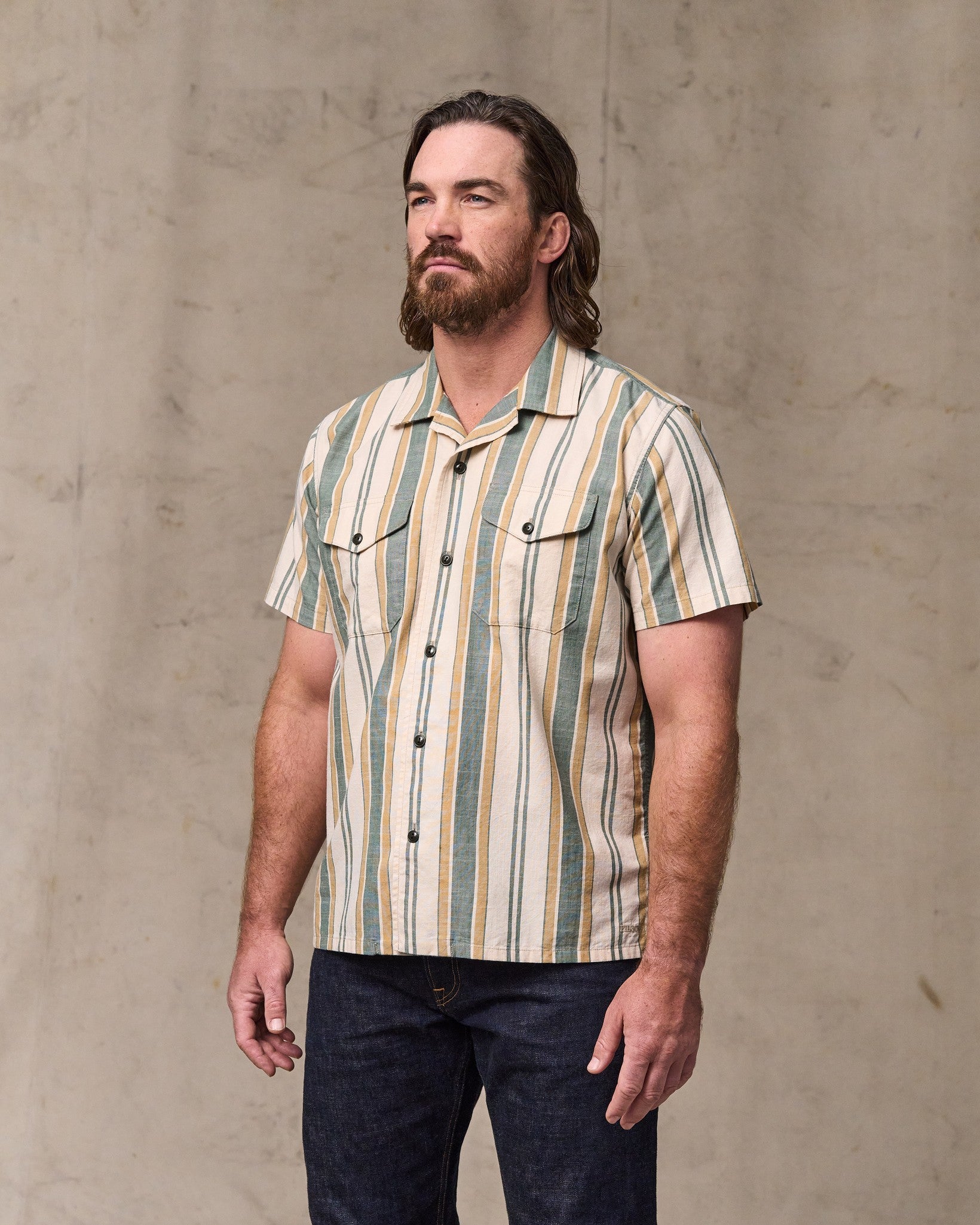 Chambray Camp Shirt - Natural / Khaki | Filson