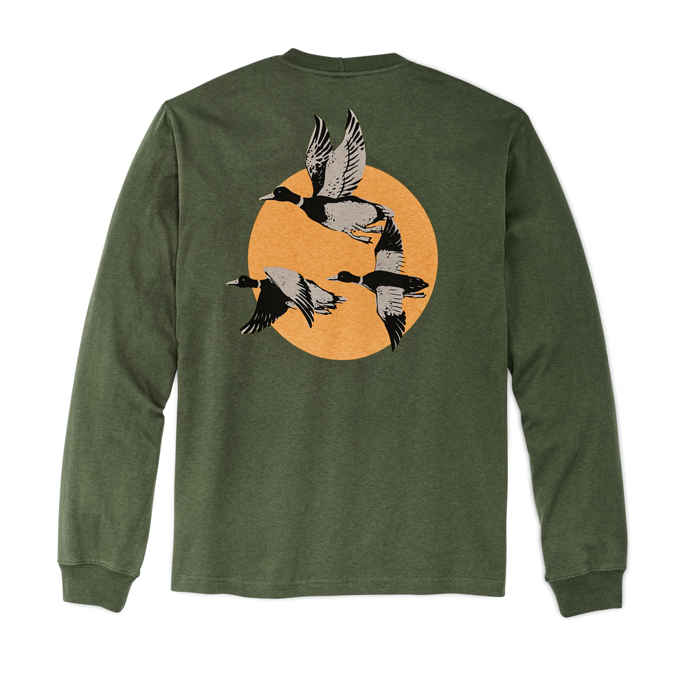 Alternate view of the Filson Long Sleeve Pioneer Graphic T-shirt - Timber / Ducks