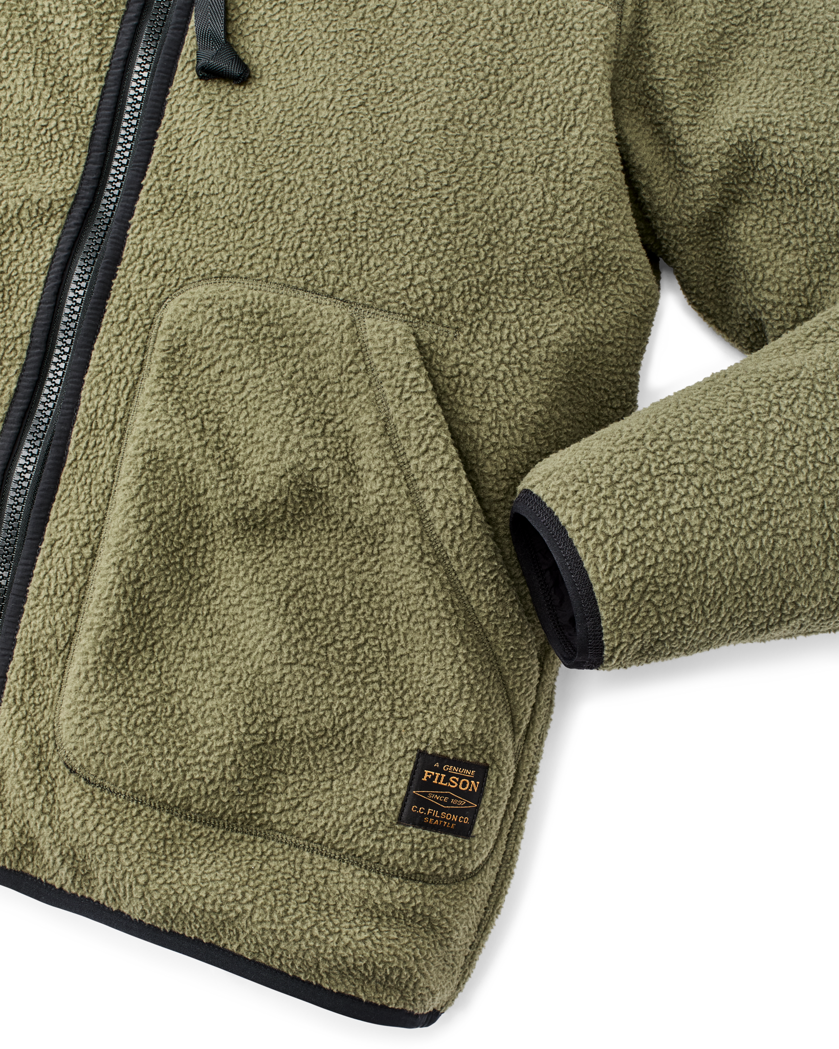 Reversible Pile Fleece Jacket - Dark Olive Drab