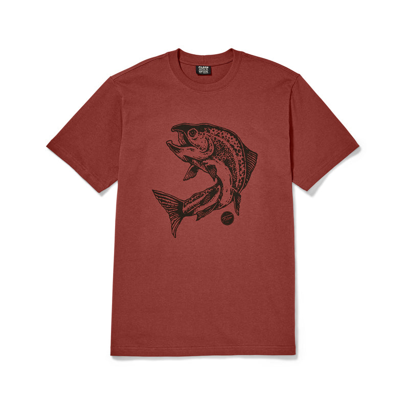 S/s Outfitter Graphic T-shirt - Brick Red (salmon)