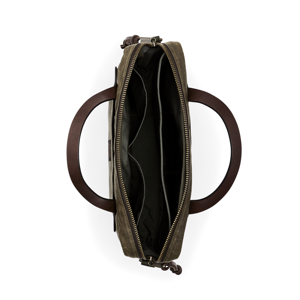 Alternate view of the Filson Tin Cloth Compact Briefcase - Otter Green