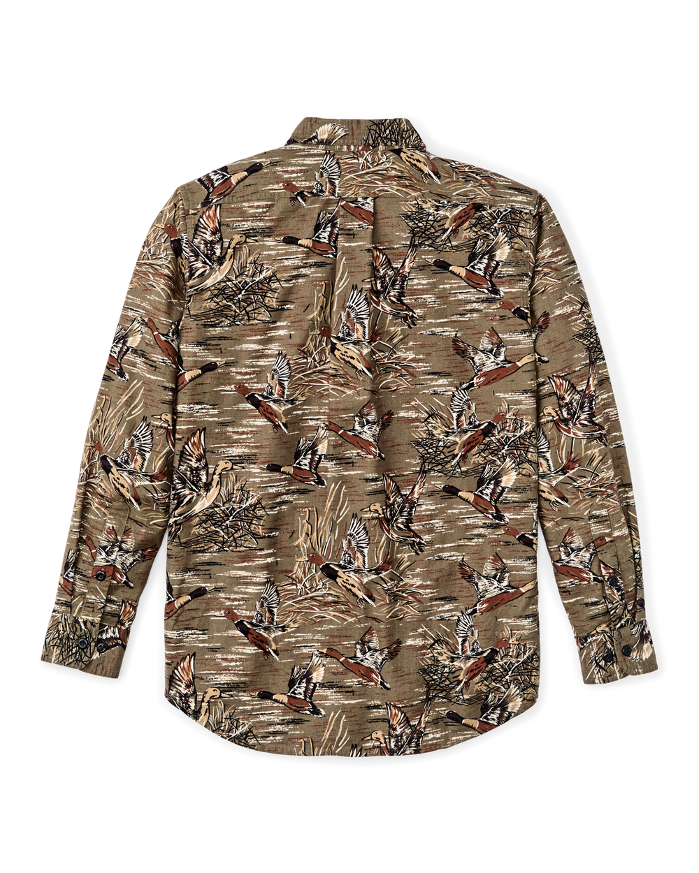 Alternate view of the Filson Field Flannel Shirt - Brown / Marsh Mallards