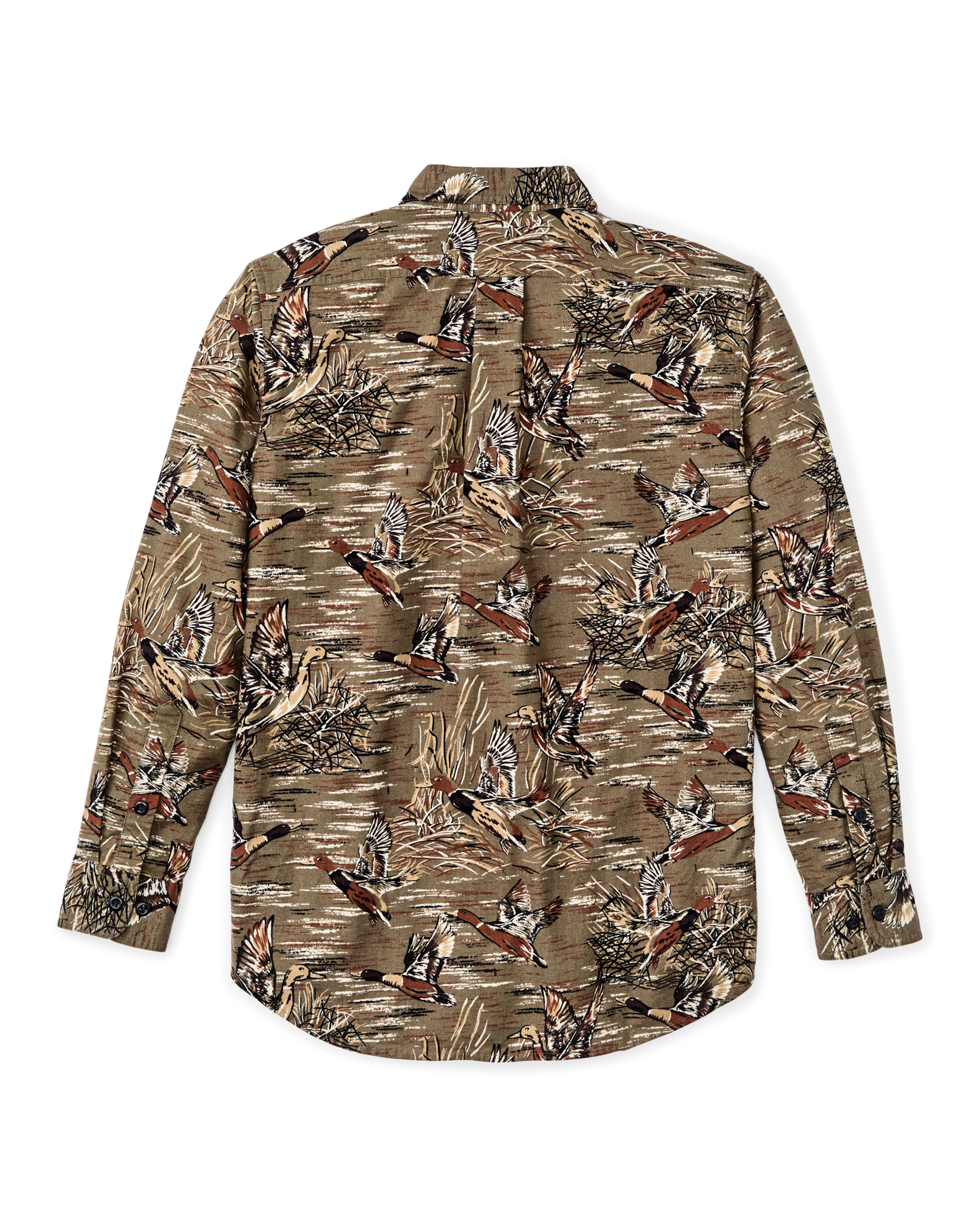 Alternate view of the Filson Field Flannel Shirt - Brown / Marsh Mallards
