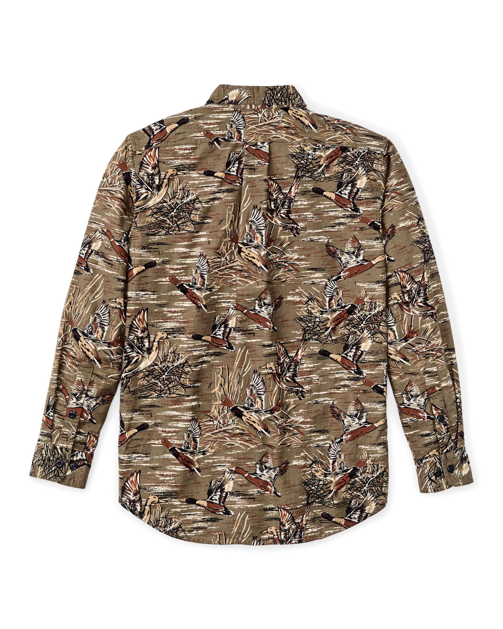 Alternate view of the Filson Field Flannel Shirt - Brown / Marsh Mallards