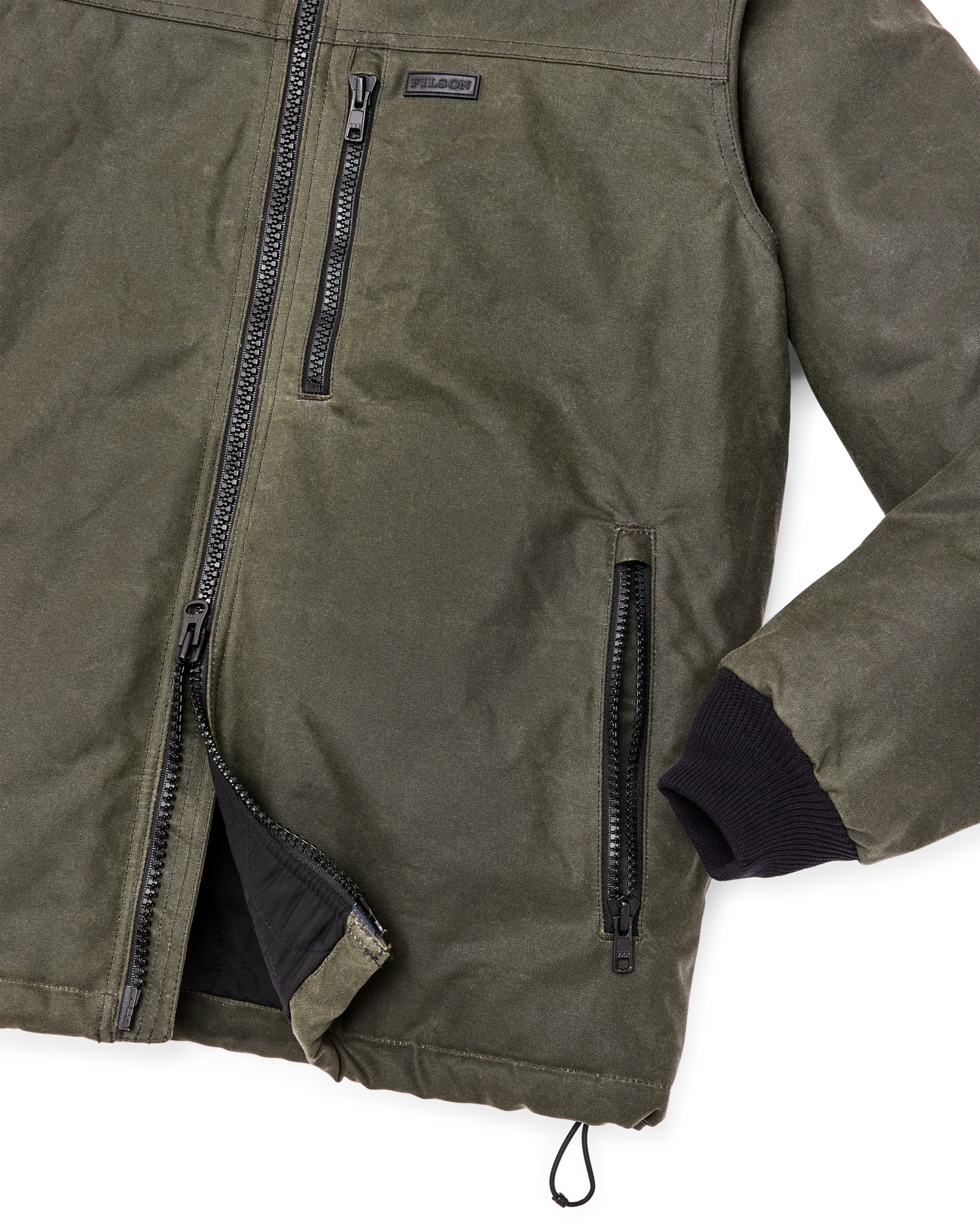 Alternate view of the Filson Tin Cloth Primaloft Jacket - Otter Green