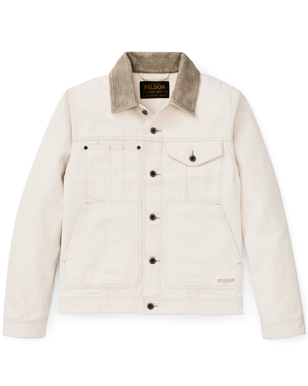 Rustic Canvas Short Cruiser Jacket - Natural Seed | Filson