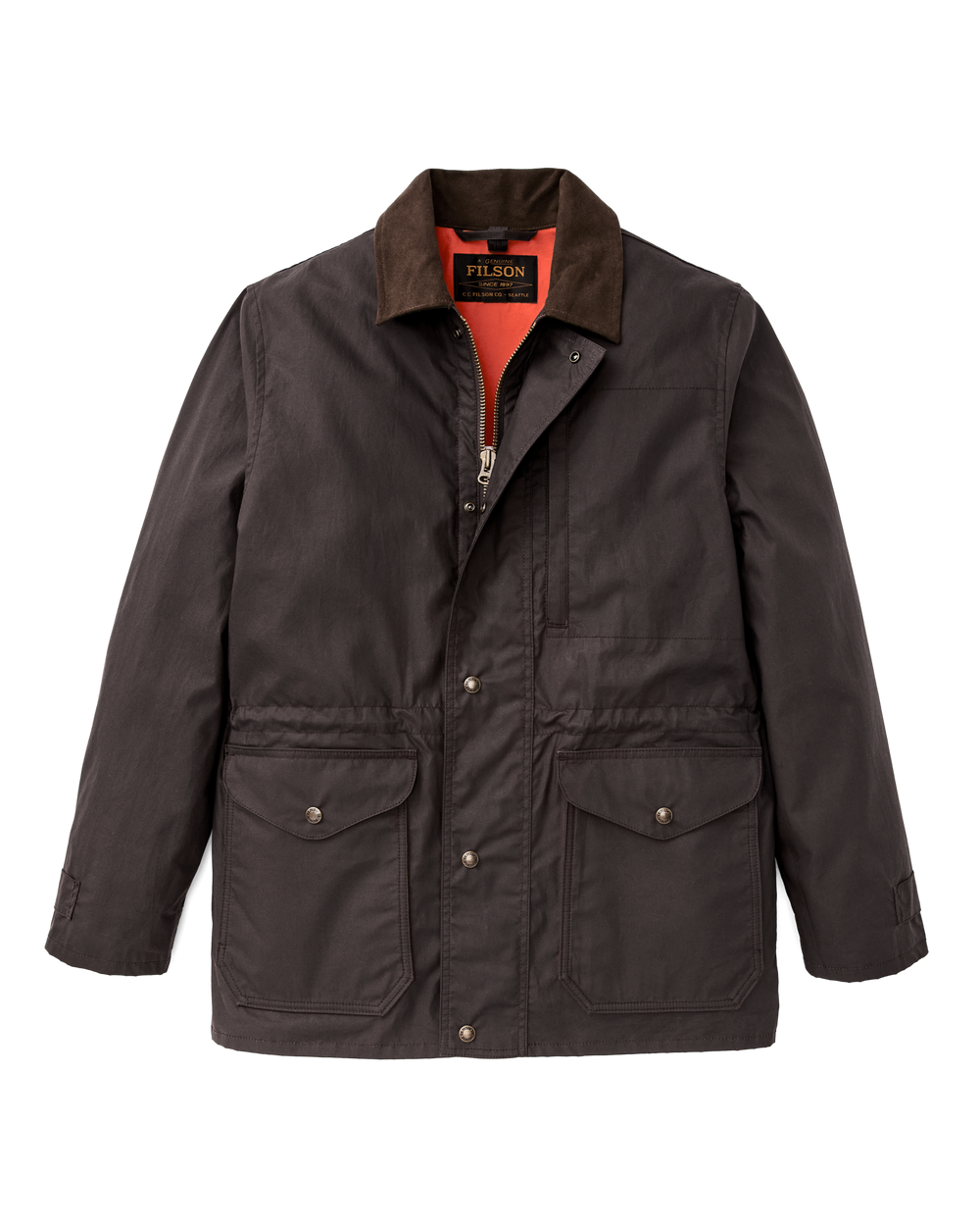 Dry Wax Mile Marker Coat - Dark Brown