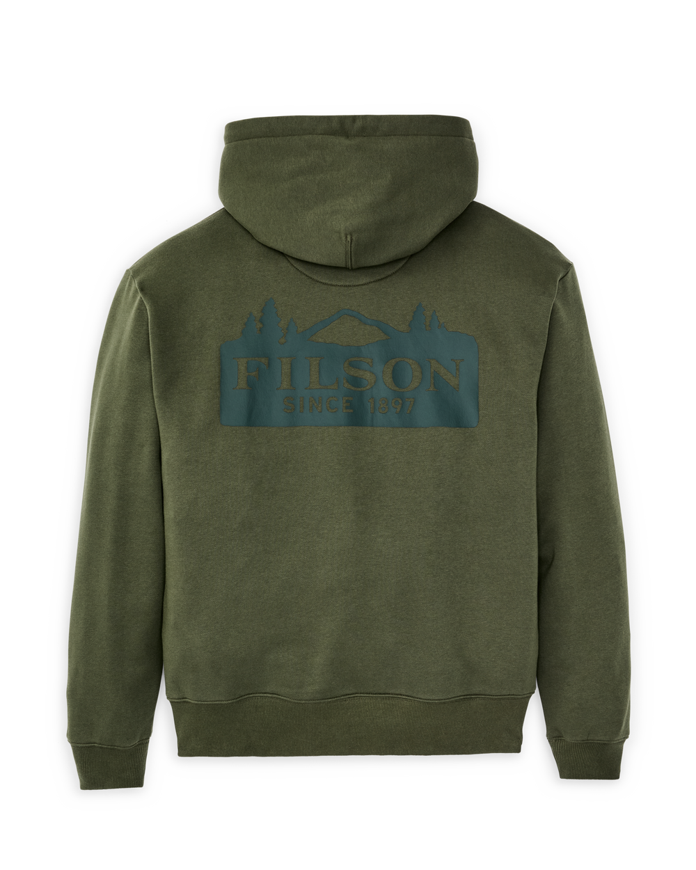 Alternate view of the Filson Scenic Graphic Hoodie - Surplus Green