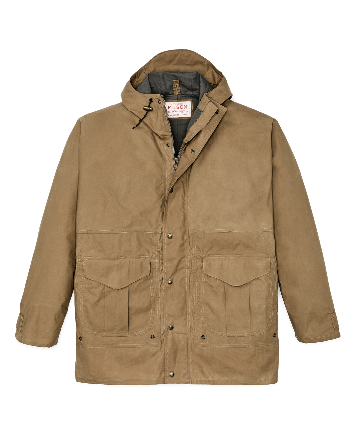 Dry Wax Omak Coat - Dark Beige