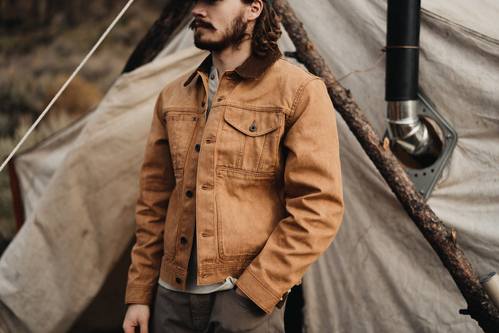 Rustic Canvas Short Cruiser Jacket - Whiskey