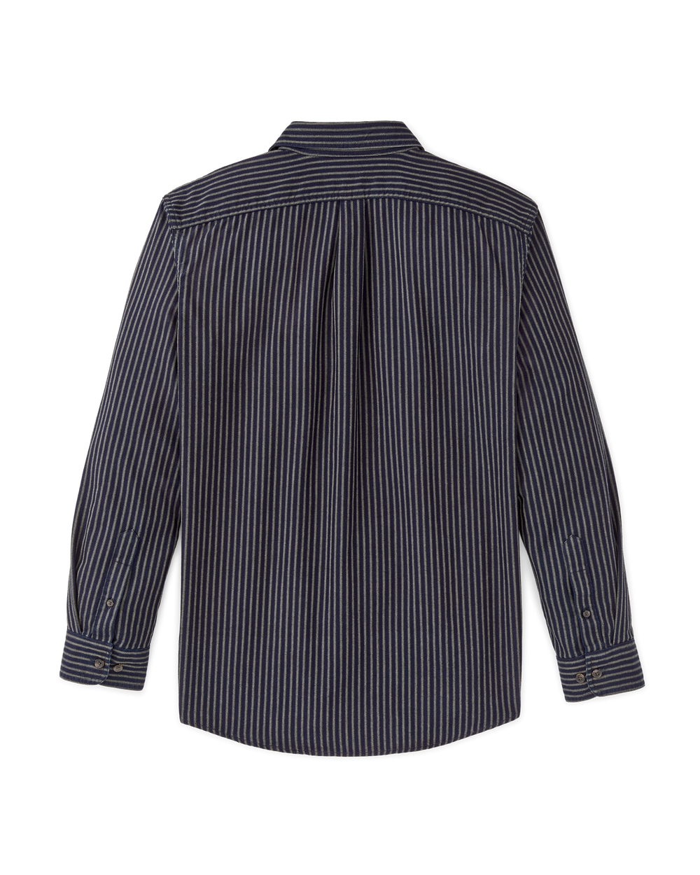 Alternate view of the Filson Lightweight Alaskan Guide Shirt - Indigo / Ticking Stripe