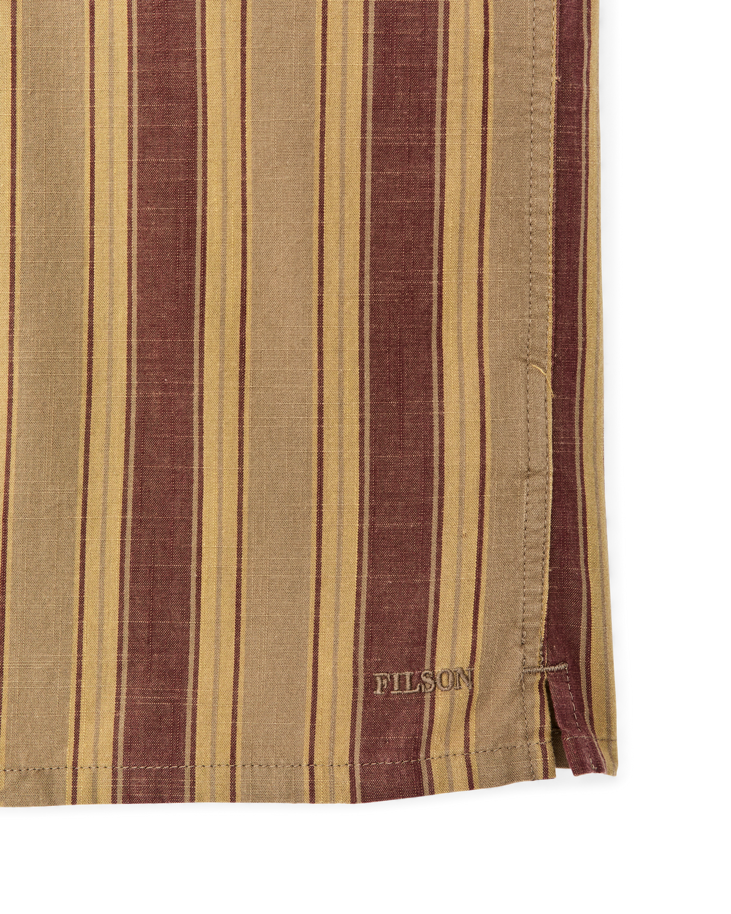 Chambray Camp Shirt - Brick / Tan