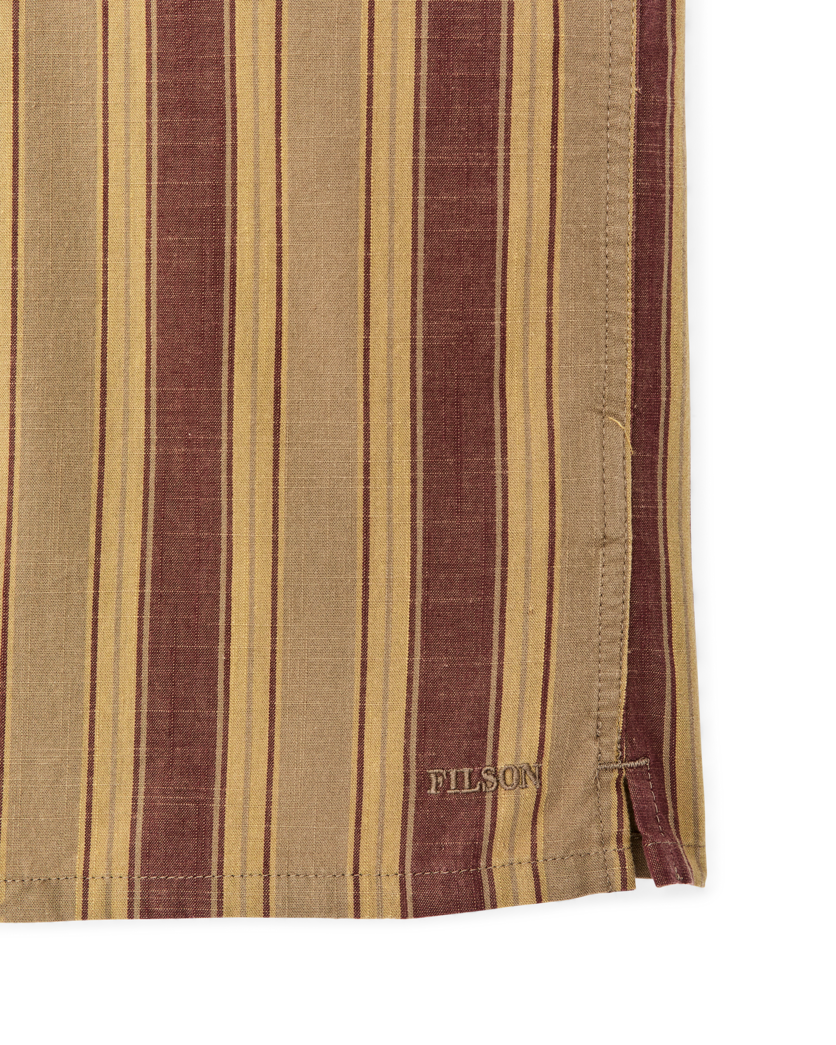 Chambray Camp Shirt - Brick / Tan