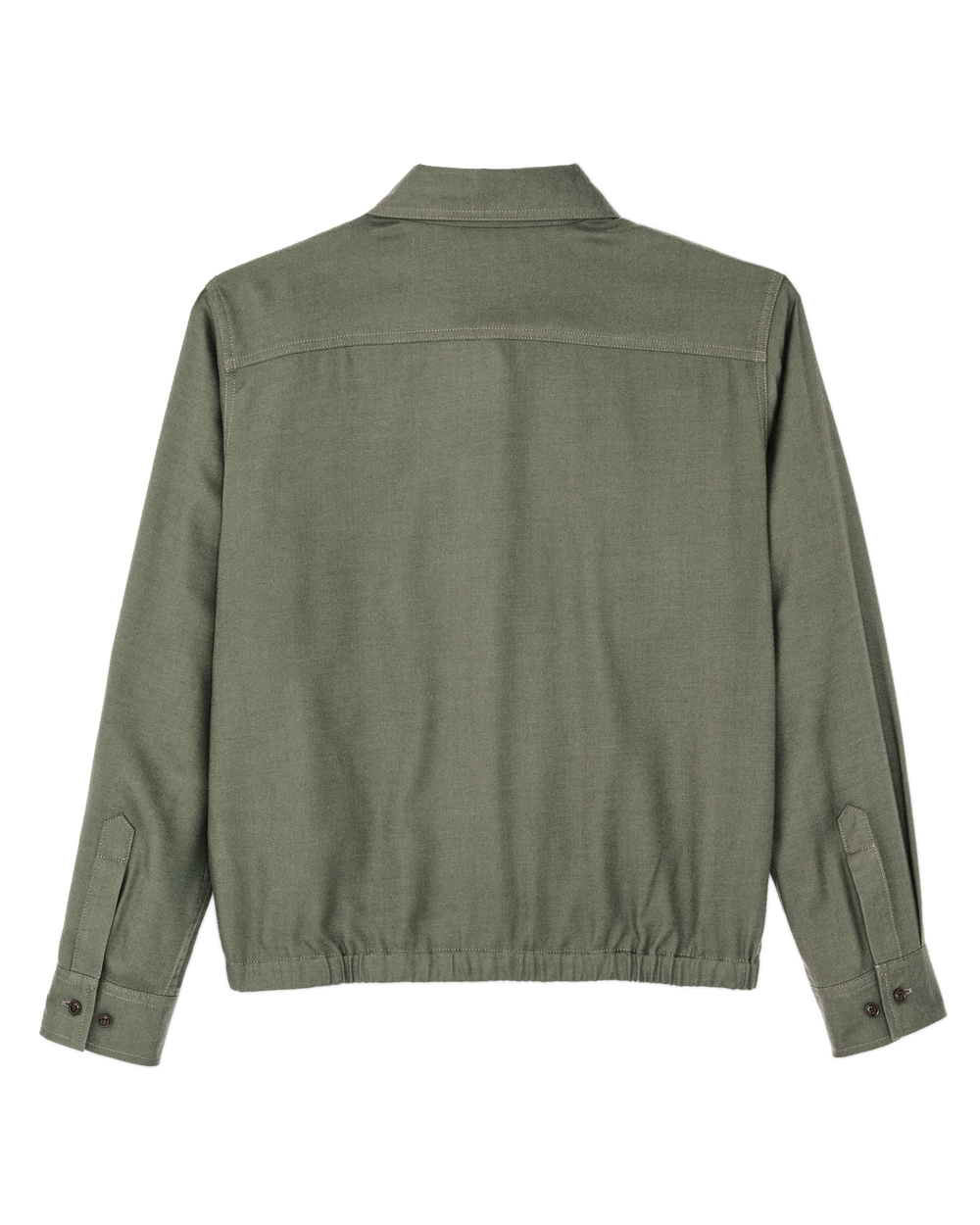 Women's Gathered Hem Shirt - Olive