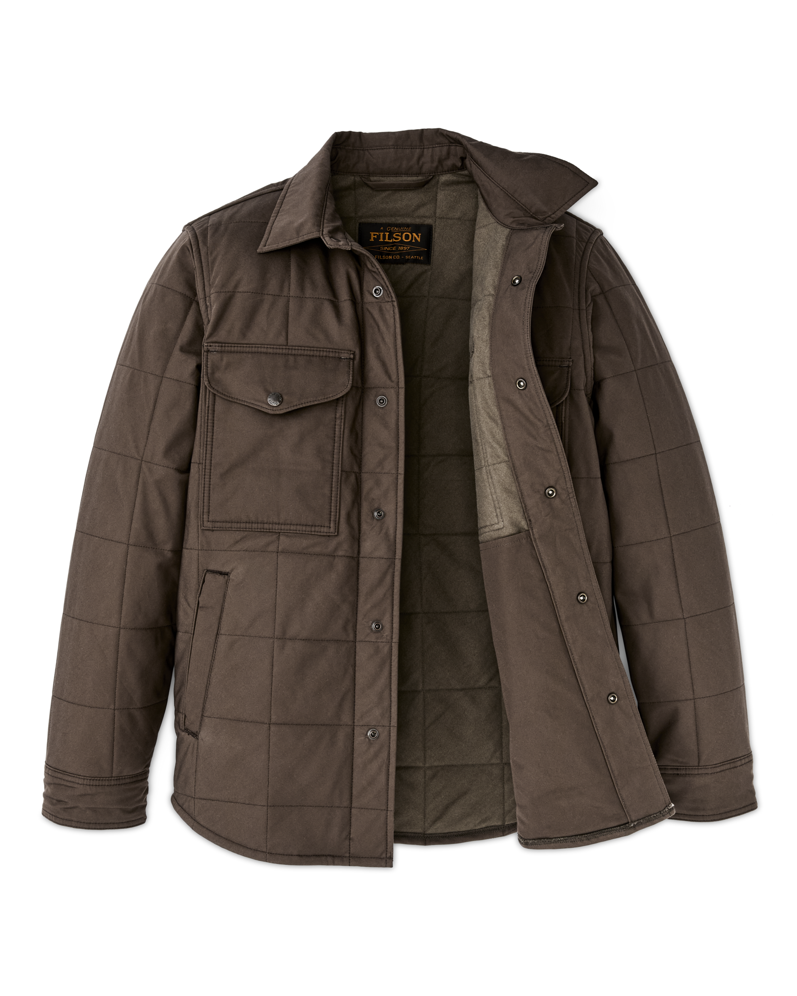 Cover Cloth Quilted Jac-shirt - Slate Black