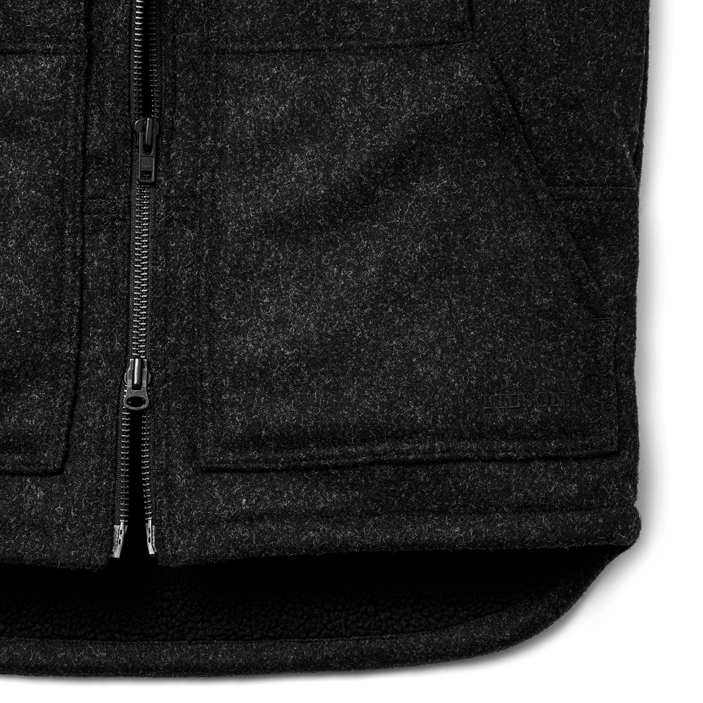 Alternate view of the Filson Lined Mackinaw Wool Work Vest - Charcoal