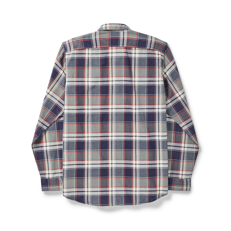 Rustic Oxford Shirt - Blue/gray/red Plaid