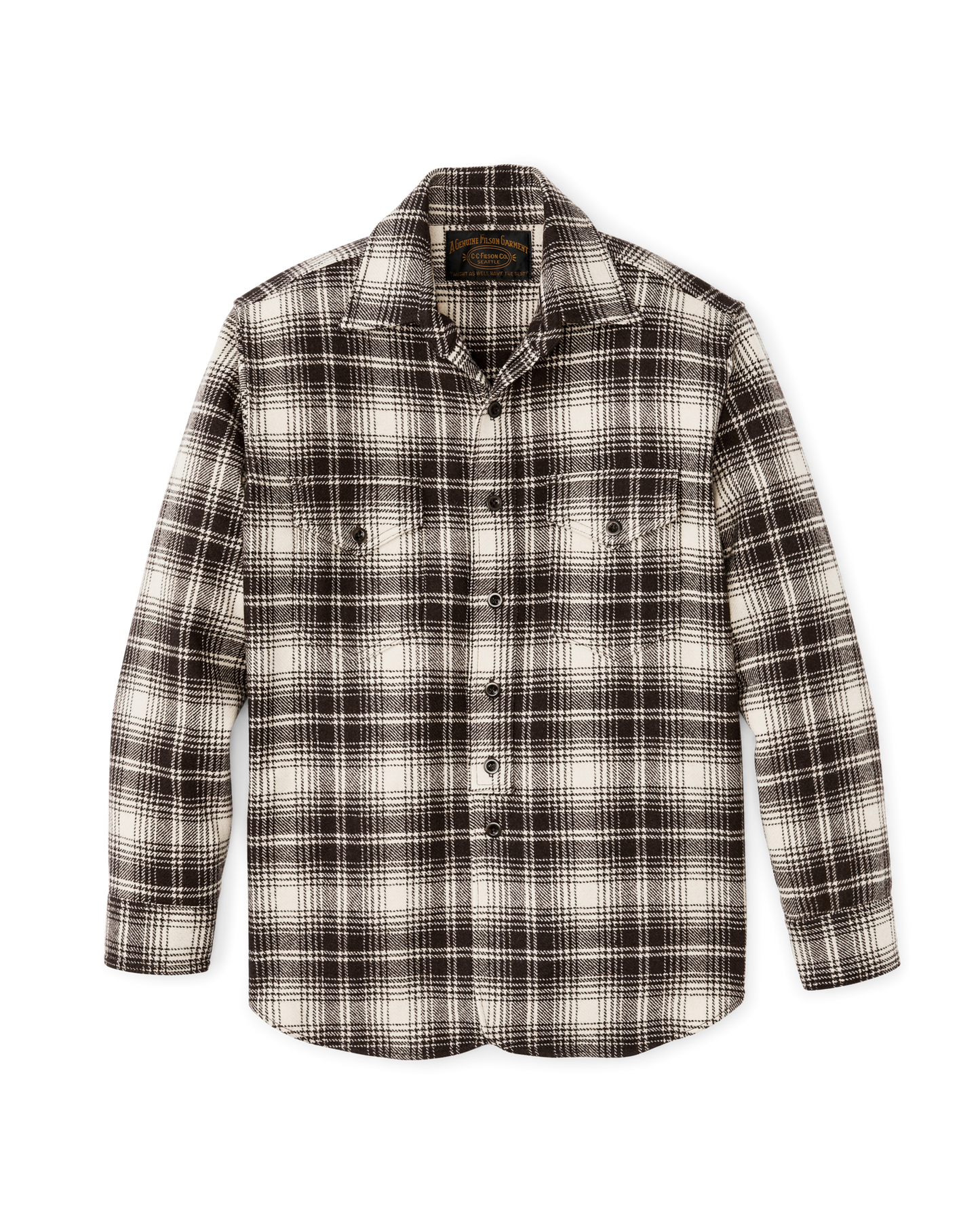 1922 Archive Wool Shirt - Cream / Dark Brown Plaid