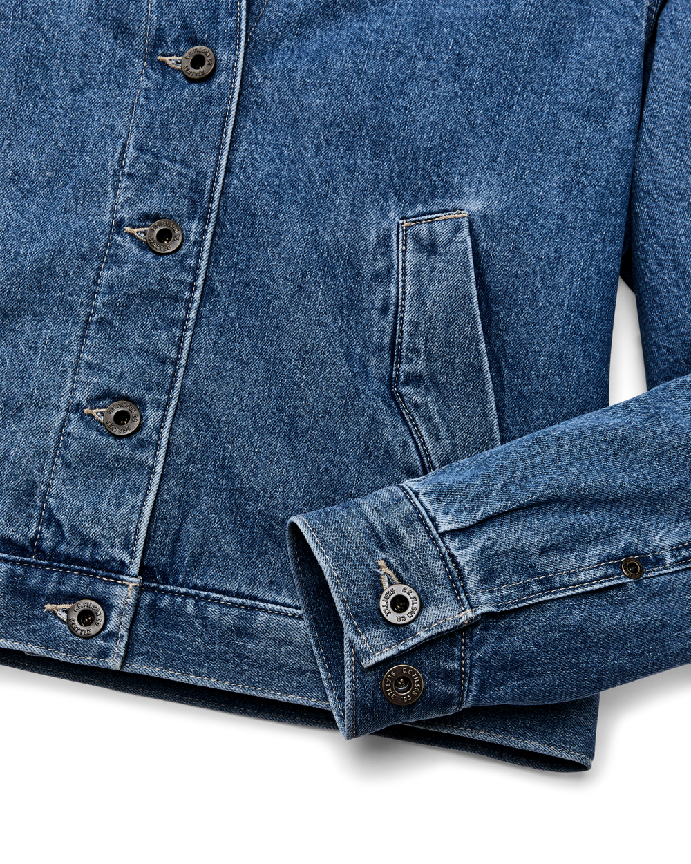 Alternate view of the Filson Women's Western Denim Jacket - Light Indigo
